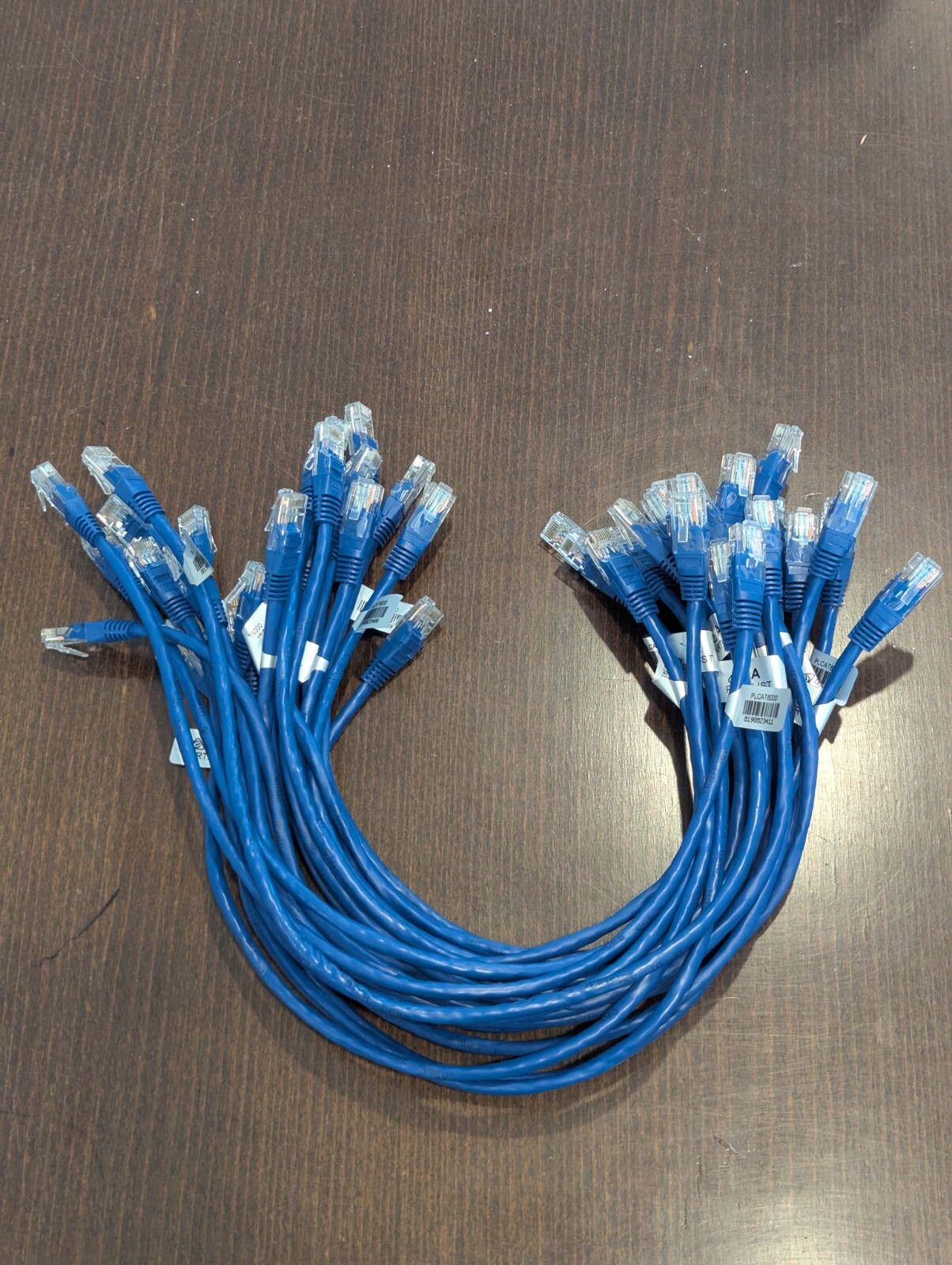 Cat6 Ethernet Cable 0.5m x23 Opened Never Used Blue Unbranded RJ45 Network Lead