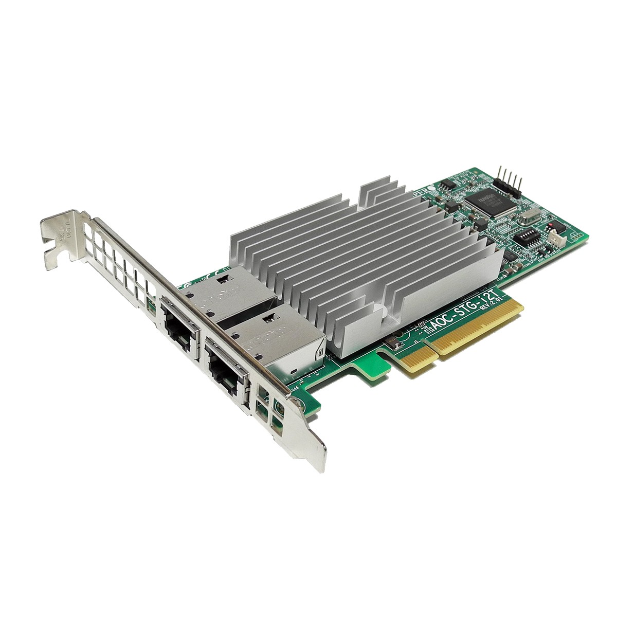 Supermicro AOC-STG-i2T Rev 2.01 Dual Port 10GbE PCIe x8 Ethernet Network Adapter