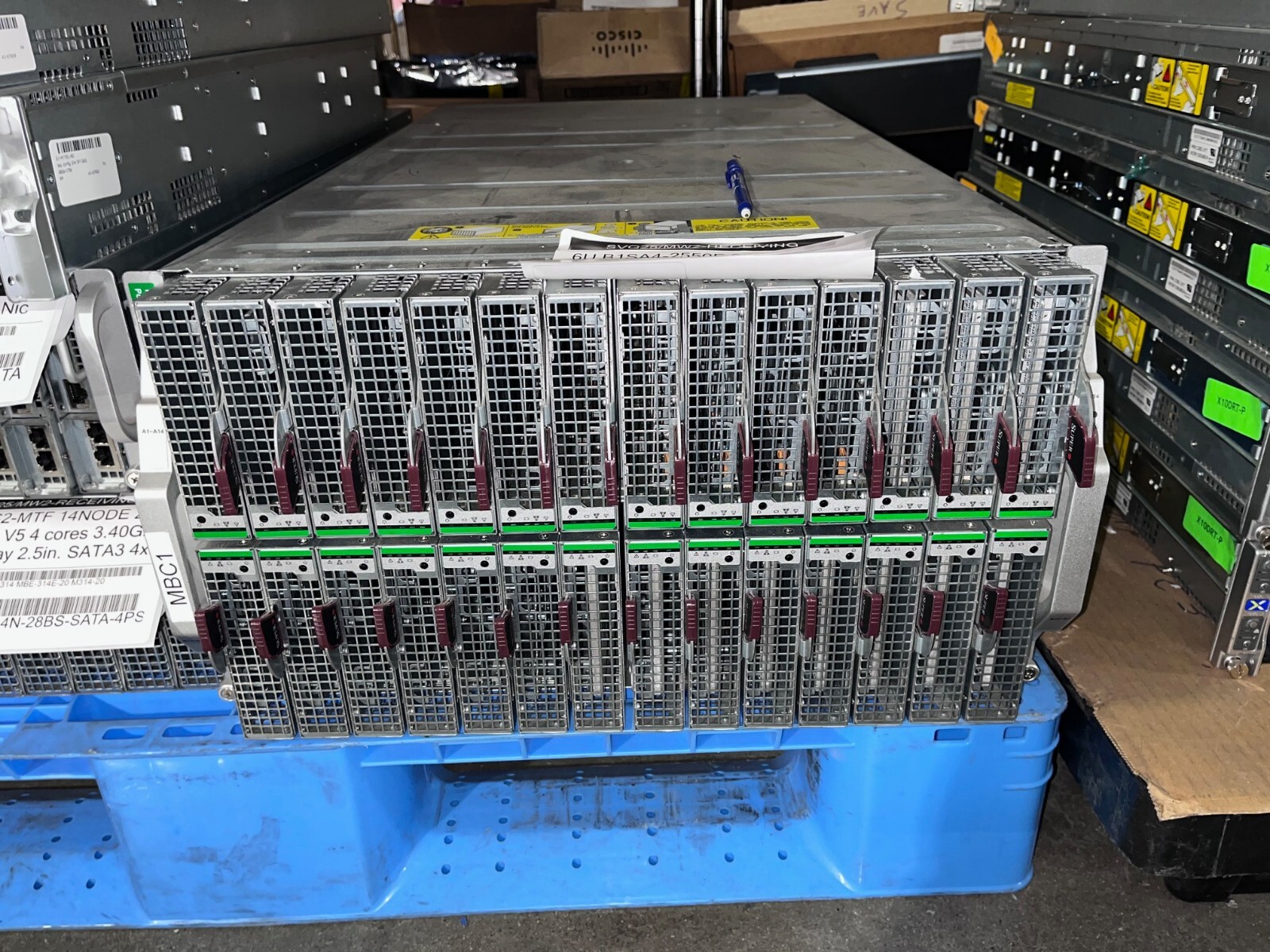 Supermicro 6U Server 28 Node MicroCloud Ea: 1x Intel C2550 32GB B1SA4-2550F SFF