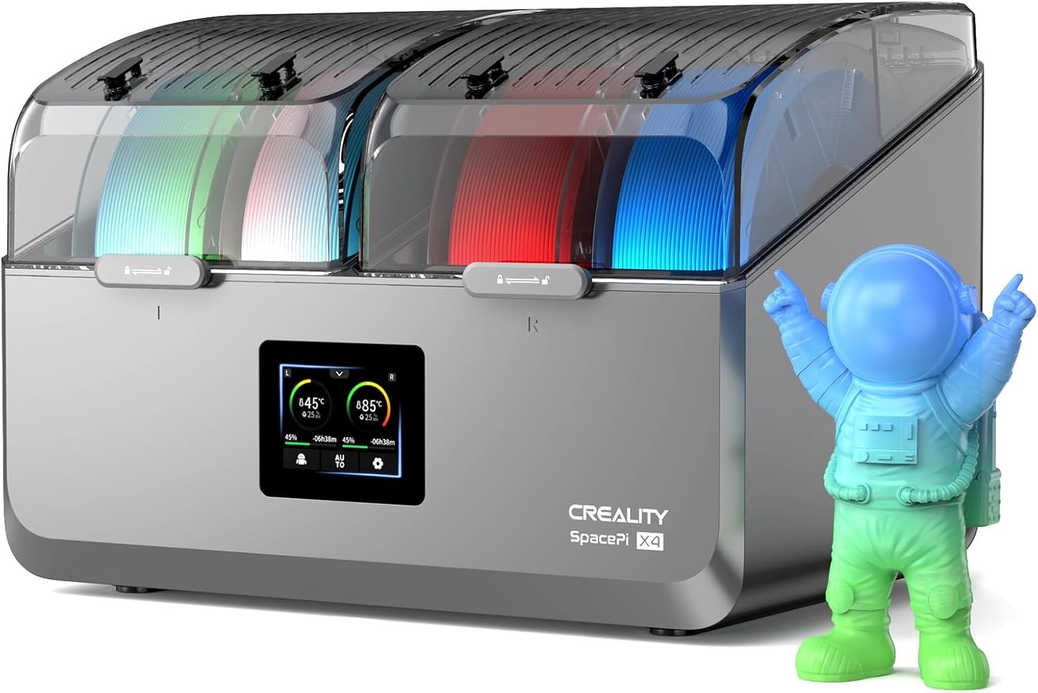 Creality Filament Dryer Box 4 Spool, SpacePi X4 3D Printer Filament Storage B...