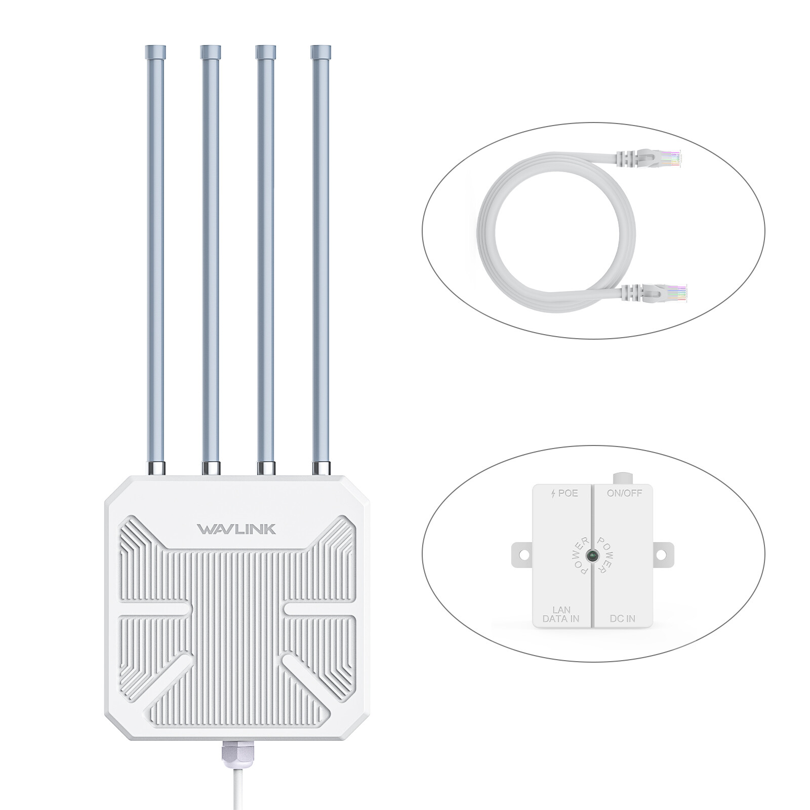 Outdoor WiFi 6 AX1800 WiFi Extender Signal Booster Router Long Range Wireless AP