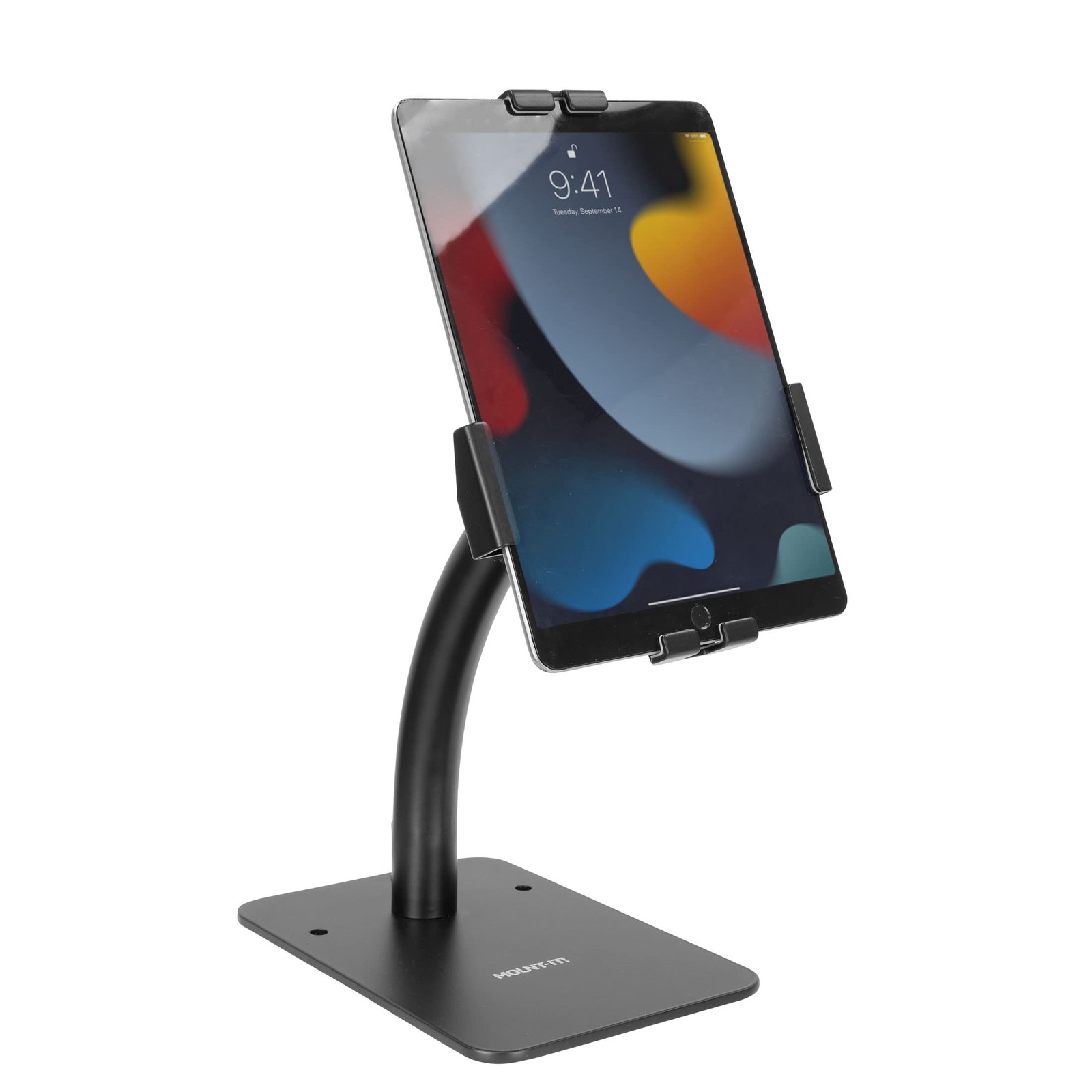 Mount-It Anti-Theft Tablet Kiosk Countertop Stand, Universal Retail, Black