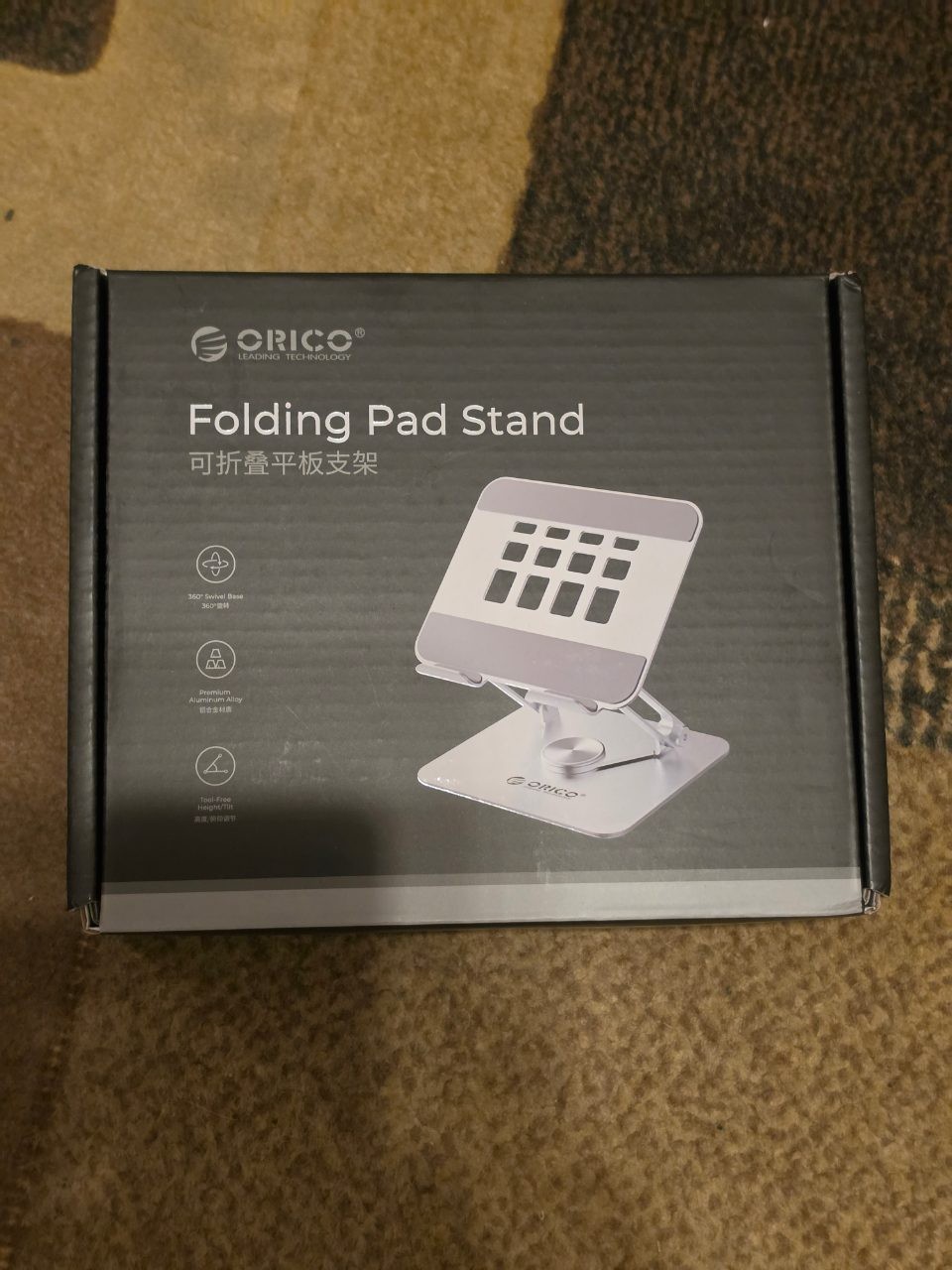 ORICO 360° Rotating Tablet Stand Aluminum Foldable up to 12.9"