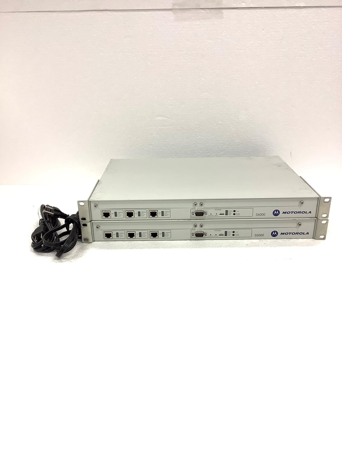 2x Motorola ST6000C-S6000 CLN17801 Multi Protocol Router W/ Power Cord, WORKING