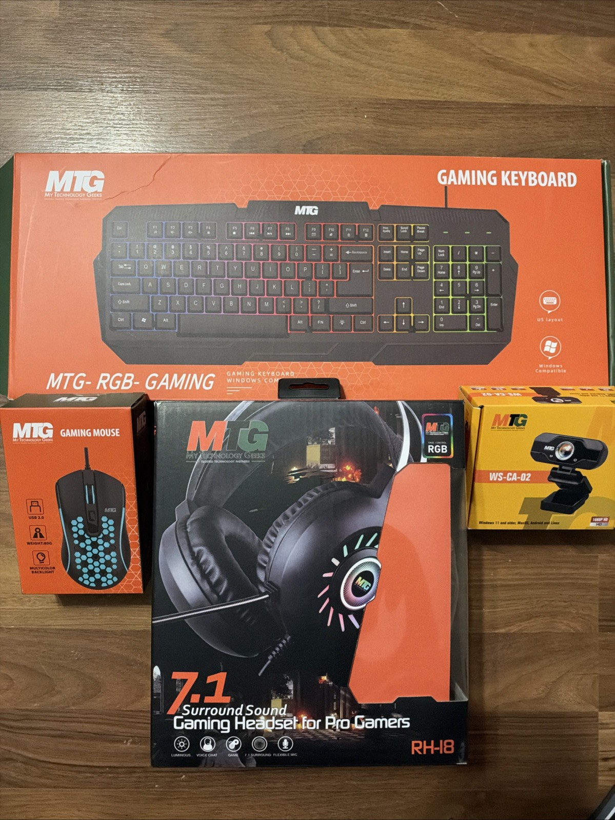 MTG Gaming Bundle-Keyboard, Mouse, Headset, Camera