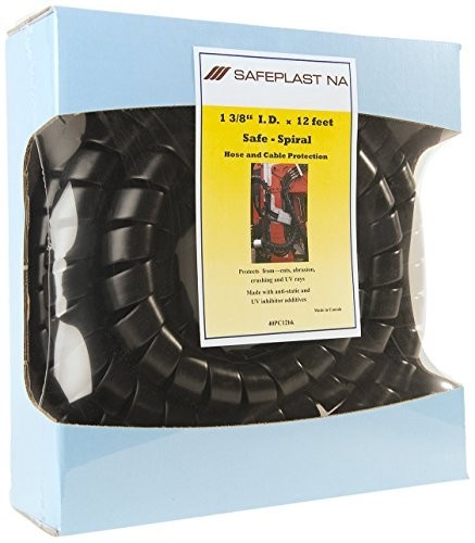 SPPC Series – Safeplast Pre-Cut Spiral Wrap, Hose & Cable Protector, Black HD...