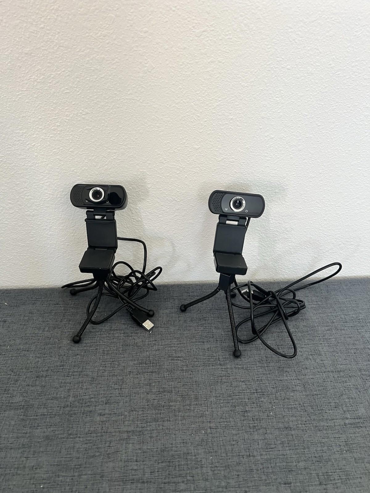 LOT OF 2 XPCAM N5 Webcam 3.6mm 1080P USB Web Camera w/ FREE S/H w / Stands