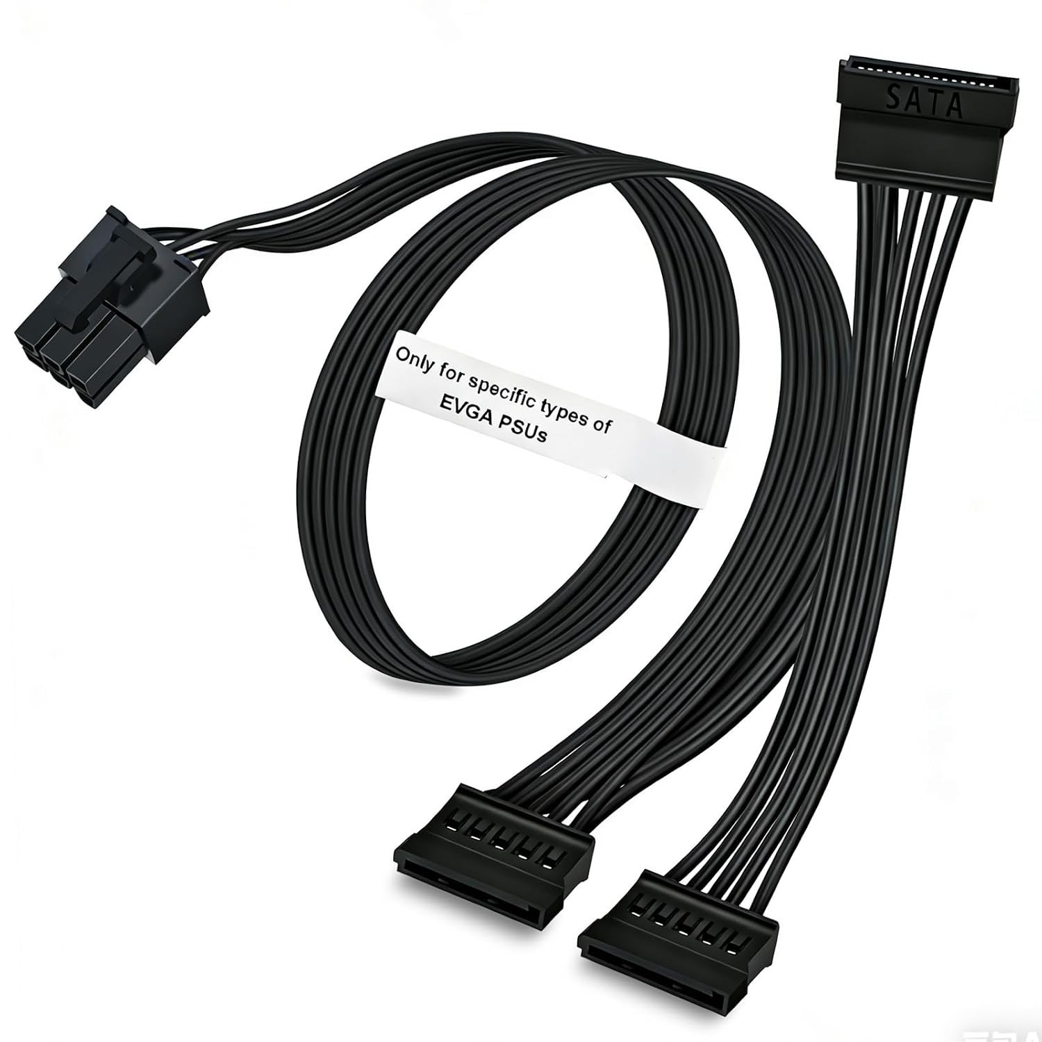 SATA Power Cable 6 Pin to 3X SATA for EVGA Supernova PSUs G1/G2/G3 GA/GM/B2/...