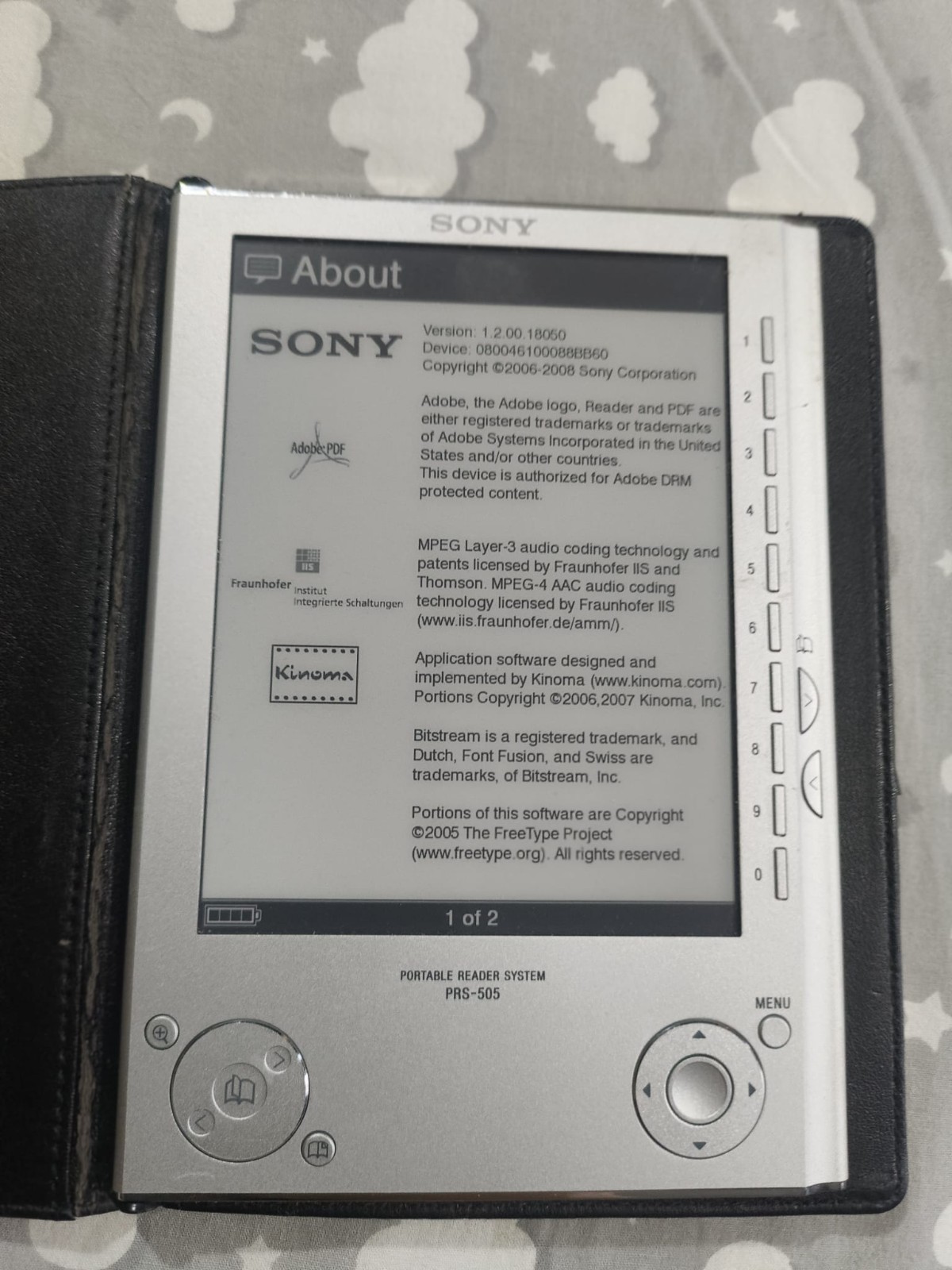 Sony PRS-505 250MB, 6in - Silver