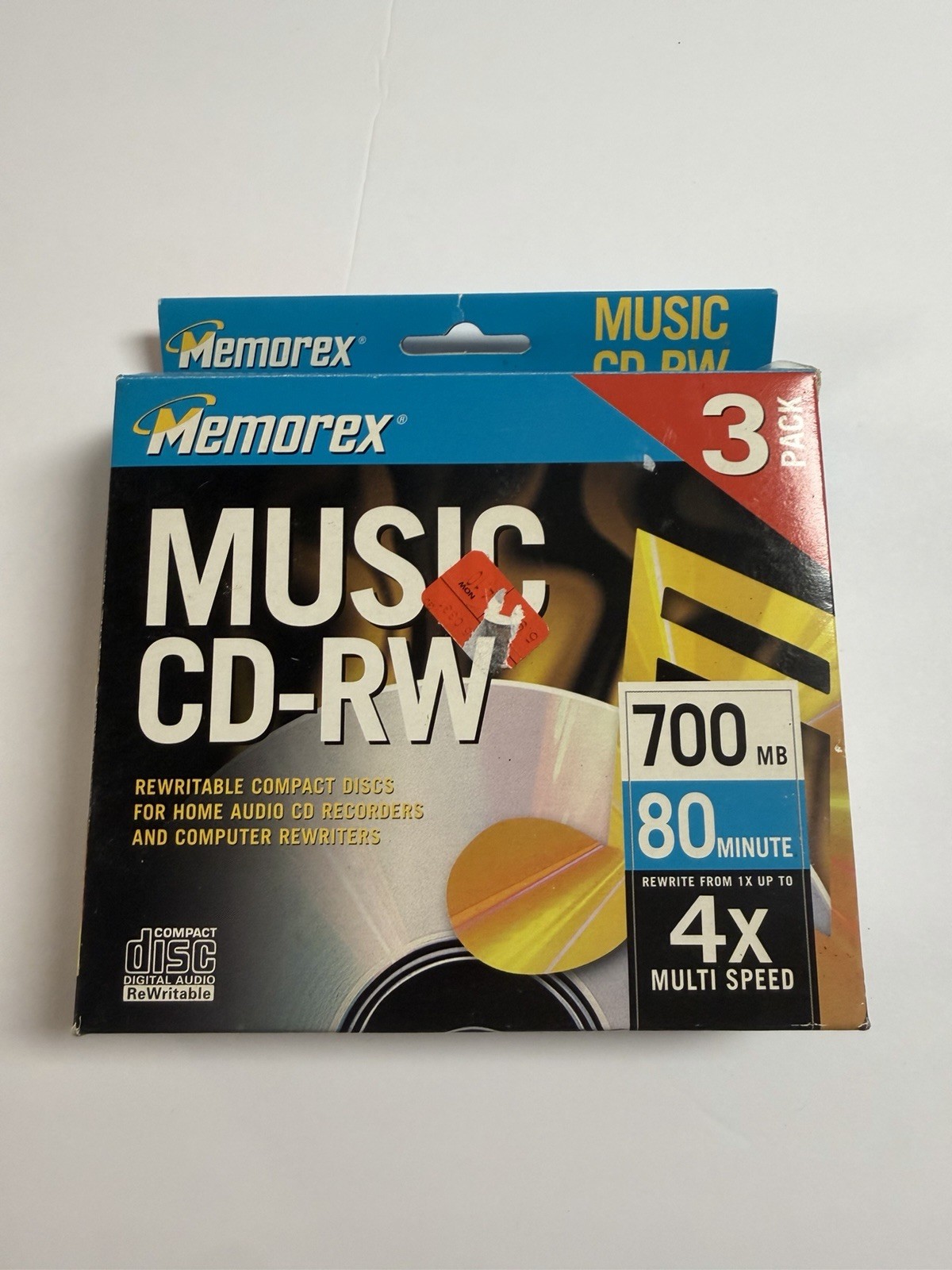 3-Pack Memorex Music CD-RW 700 MB Rare Vintage. New