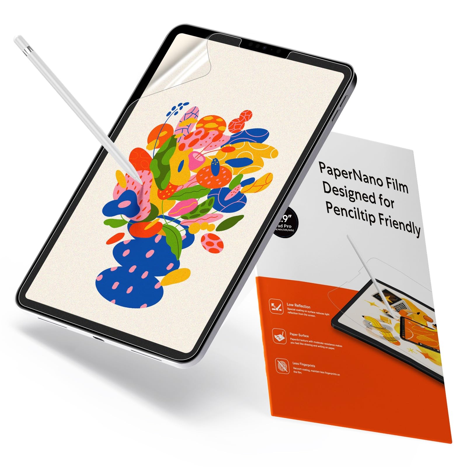 KCT 2 Pack Paperfeel Screen Protector Compatible with iPad Pro 12.9 Inches 