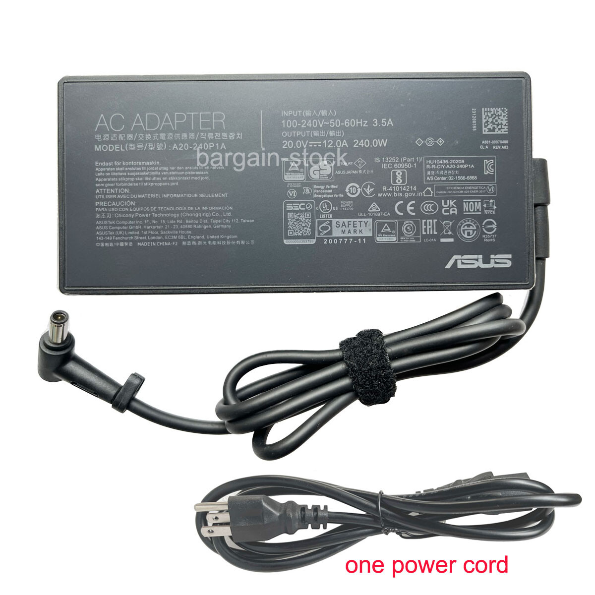 A20-240P1A 240W AC Adapter For Asus ROG Zephyrus M16 GU603H GU603Z Power Supply