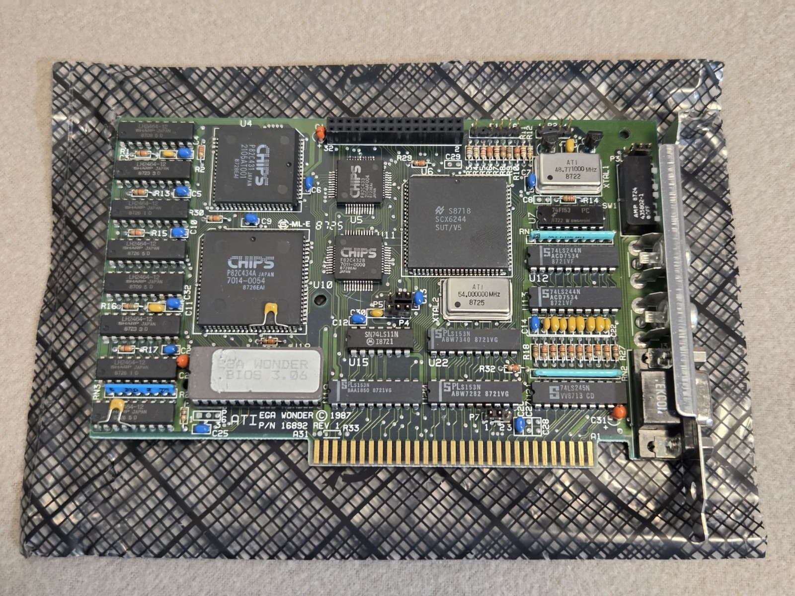 Vintage ATI EGA Wonder P/N 16892 8 Bit