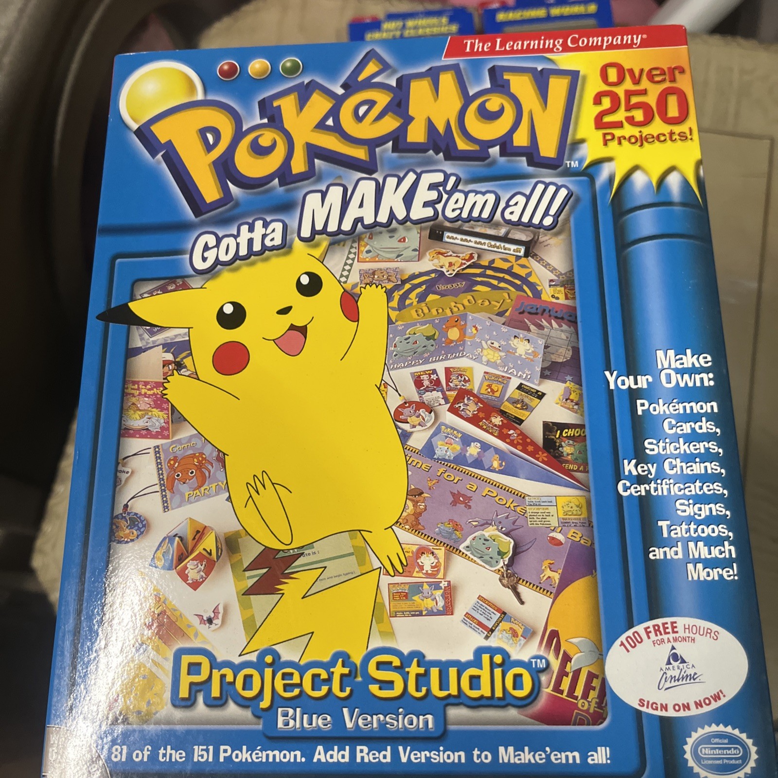 Pokemon Gotta Make'em All Project Studio Blue Version Windows In Box Unopened