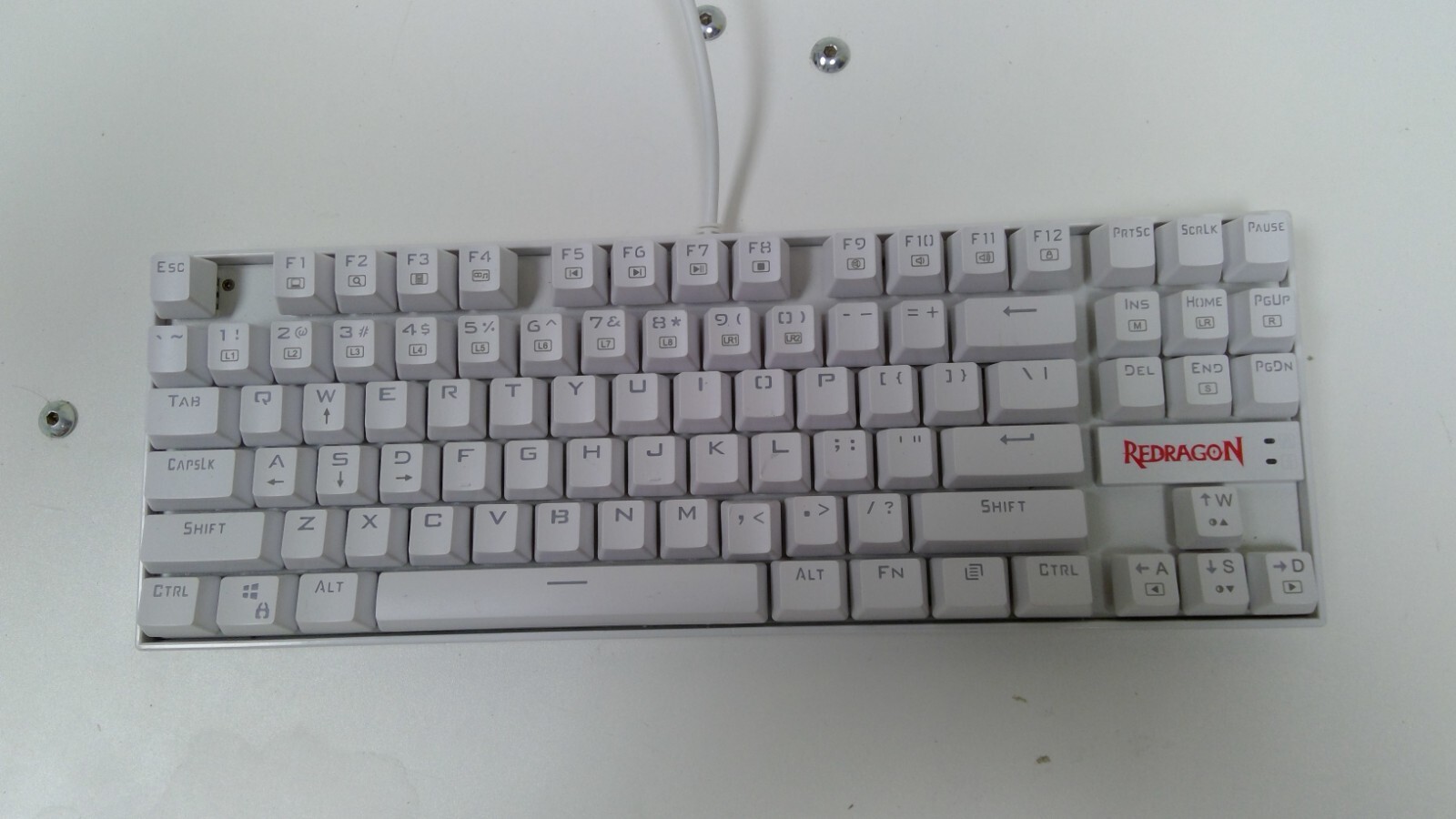 White RGB Red Dragon K552-WR-Mechanical Backlit Keyboard