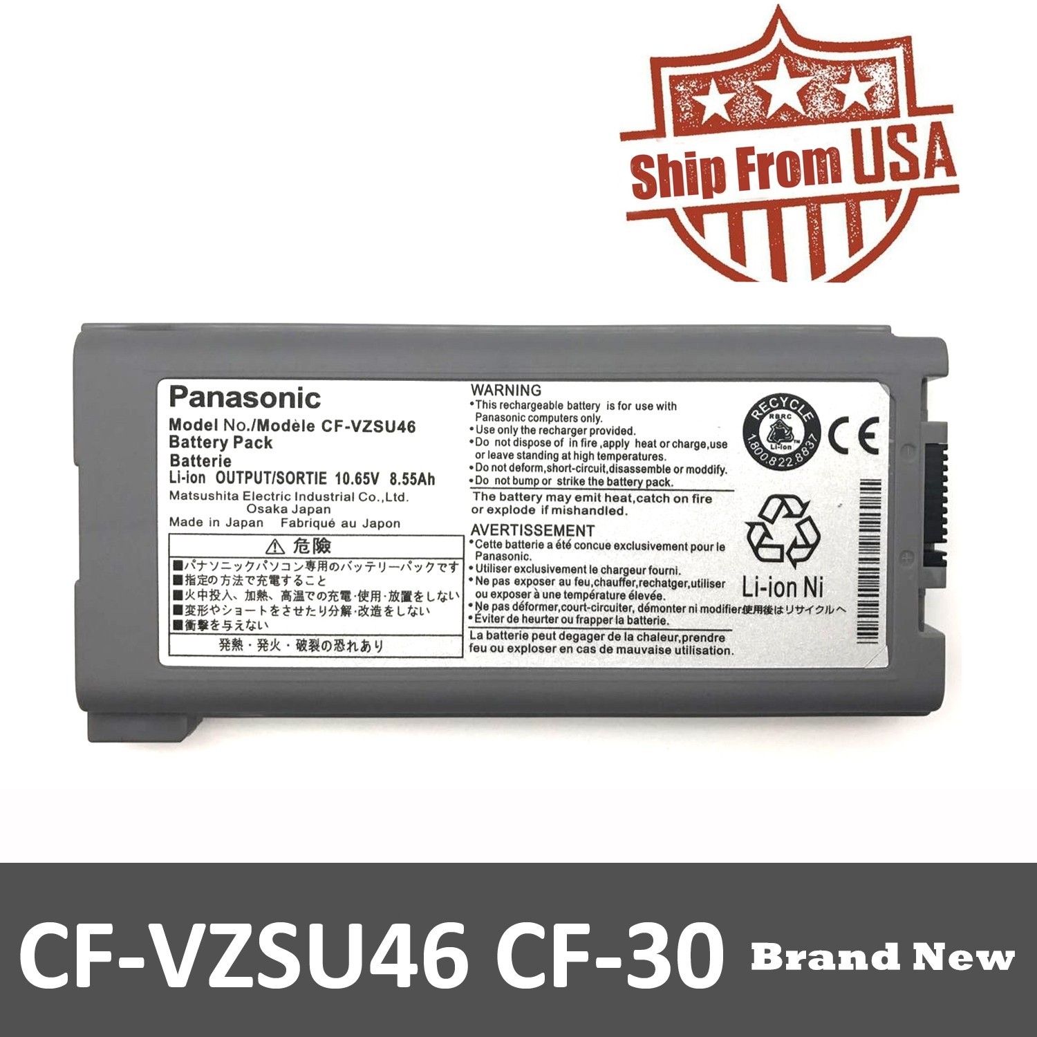 Genuine Battery For Panasonic Toughbook CF-VZSU71U CF-30 CF31 CF-53 CF-VZSU46