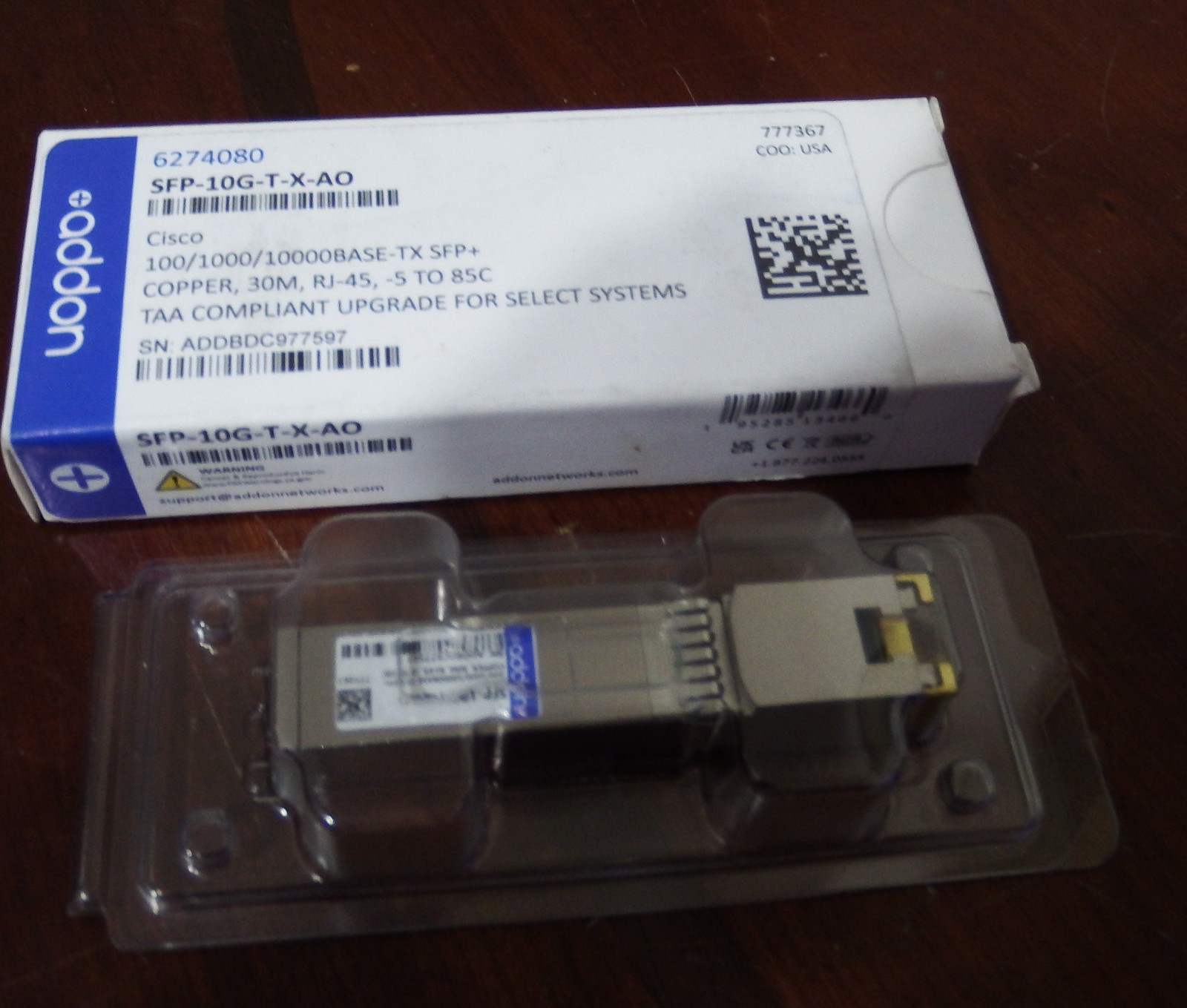 SFP-10G-T-X-AO ADDON NEW