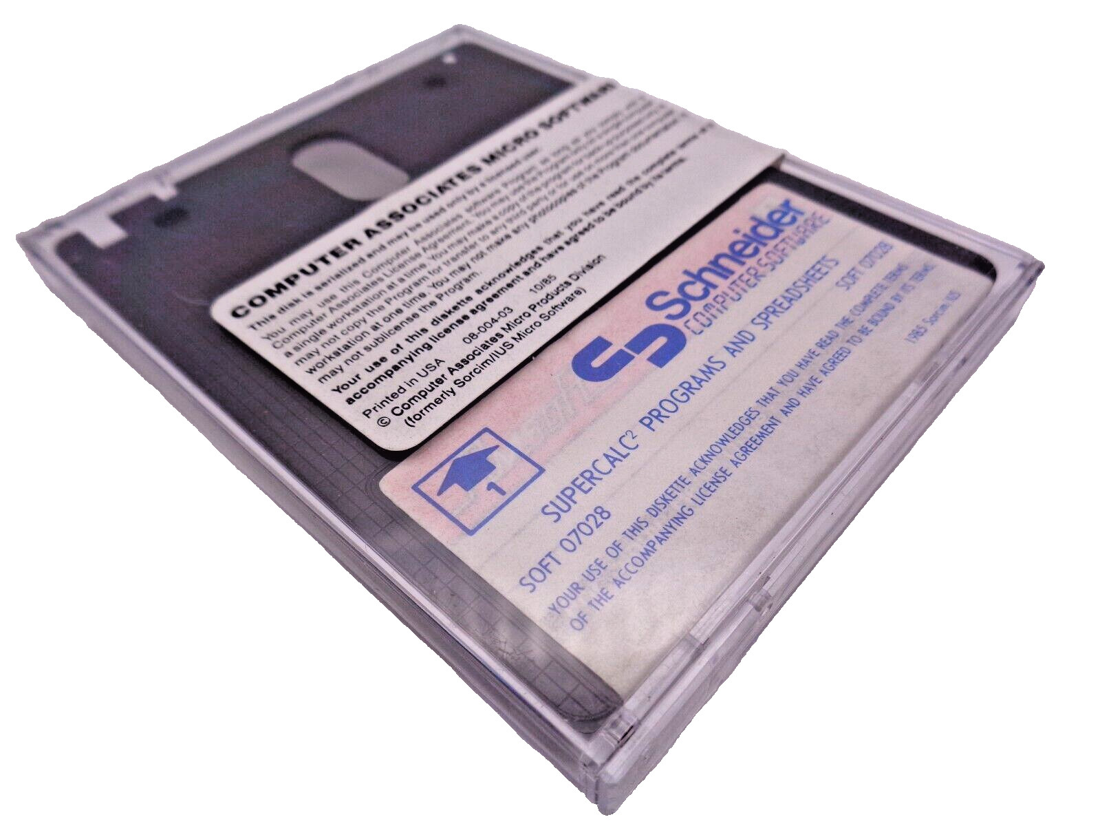SCHNEIDER/AMSTRAD CPC -- SUPERCALC 2 (SCHNEIDER COMPUTER 07028 - 3" DISK) #NOS