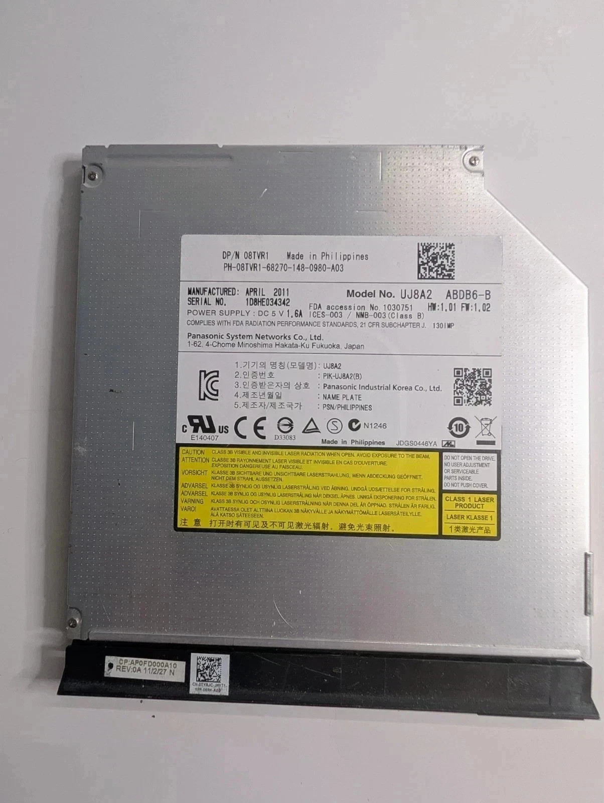 Panasonic UJ8A2 Optical Drive