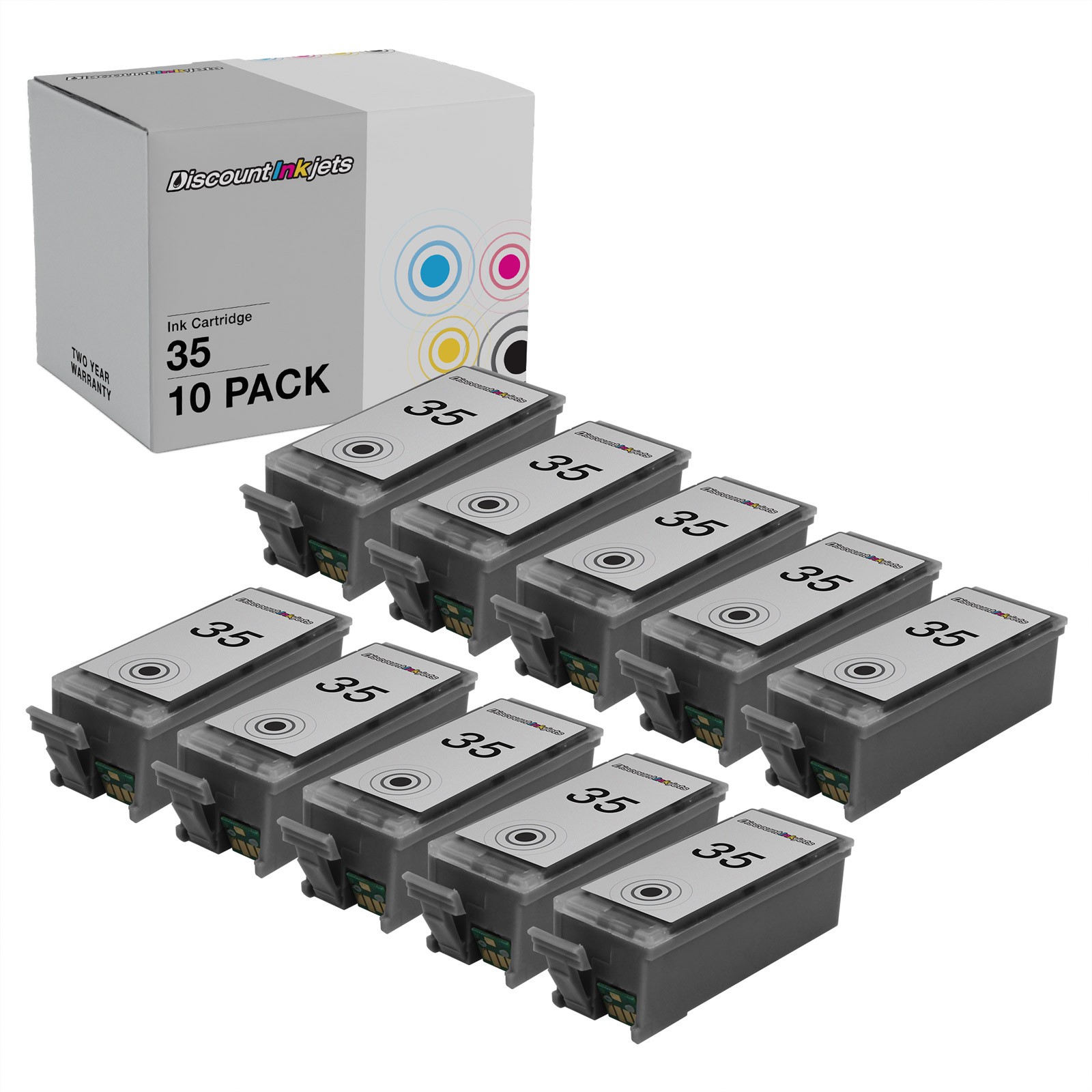 10PK BLACK Ink Cartridge w/CHIP for Canon PGI35 PGI35 PIXMA iP100 iP110 1509B002