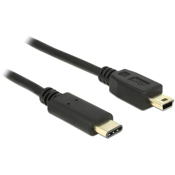 Delock 83336 USB USB 2.0 Cable USB-Mini-B Plug, USB-C® Plug 2.00m Black
