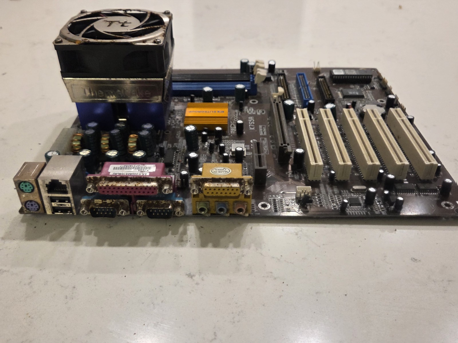 ECS (Elitegroup) K7S5A motherboard, a legendary "bridge" board from  2001-2002