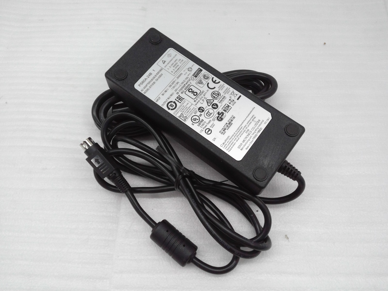 Genuine Star Micronics PS60A-24B 24V 2.15A 3-Pin DA-52B24 AC Adapters
