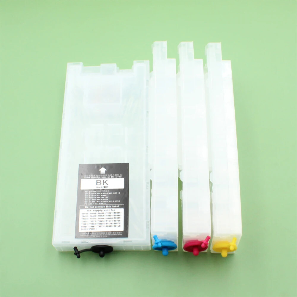 4pc Empty Refillable Ink Cartridge with chip For EPS WF-C5790 WF-C5710 WF-C5290 