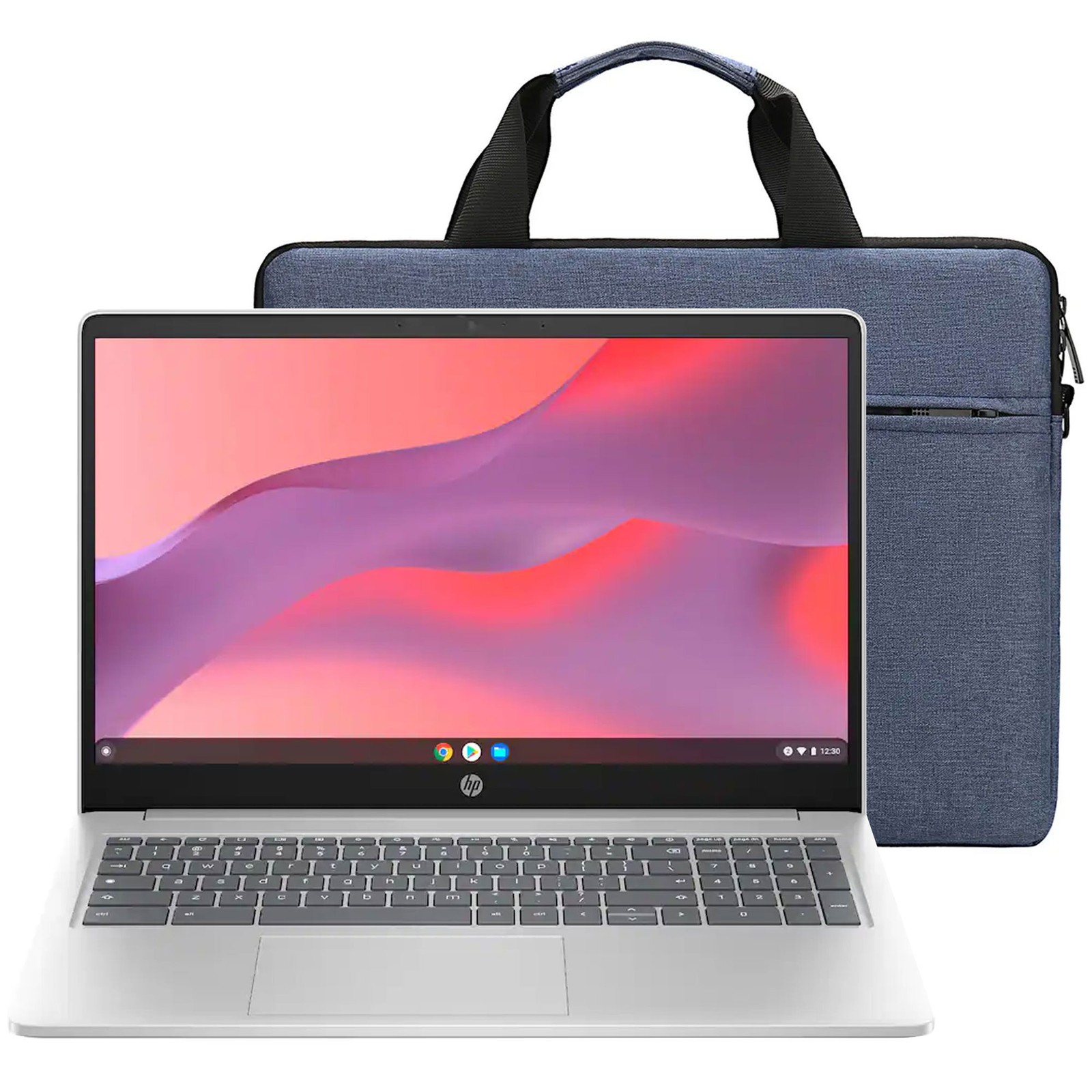 HP 15.6" Chromebook Laptop - 8GB Memory, 64GB eMMC (Natural Silver) with Bag