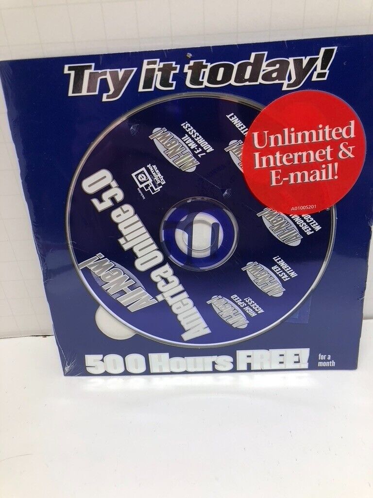 America Online AOL 5.0 Install CD Vintage New Unopened