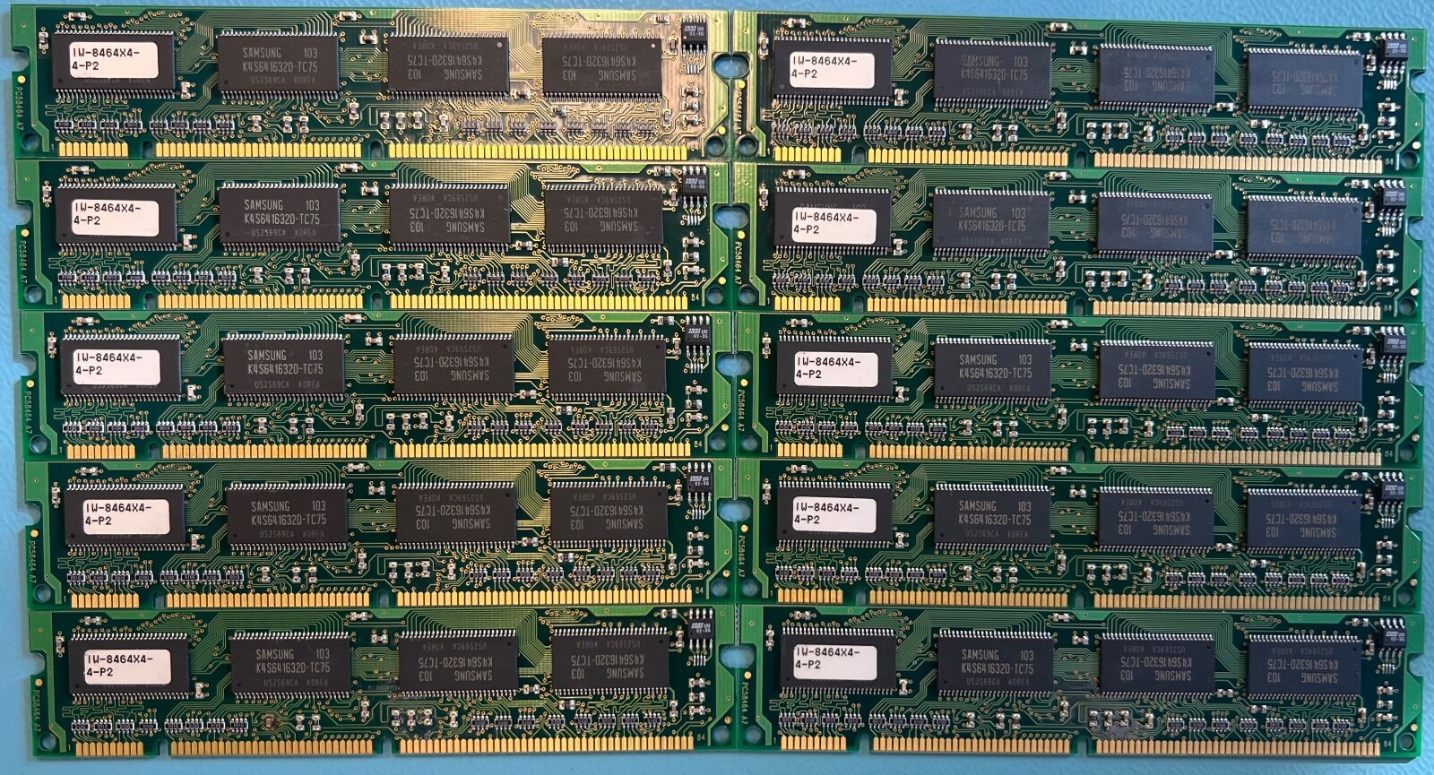 LOT OF 10 Micron 32MB PC100 100MHz CL2 UDIMM Memory Module