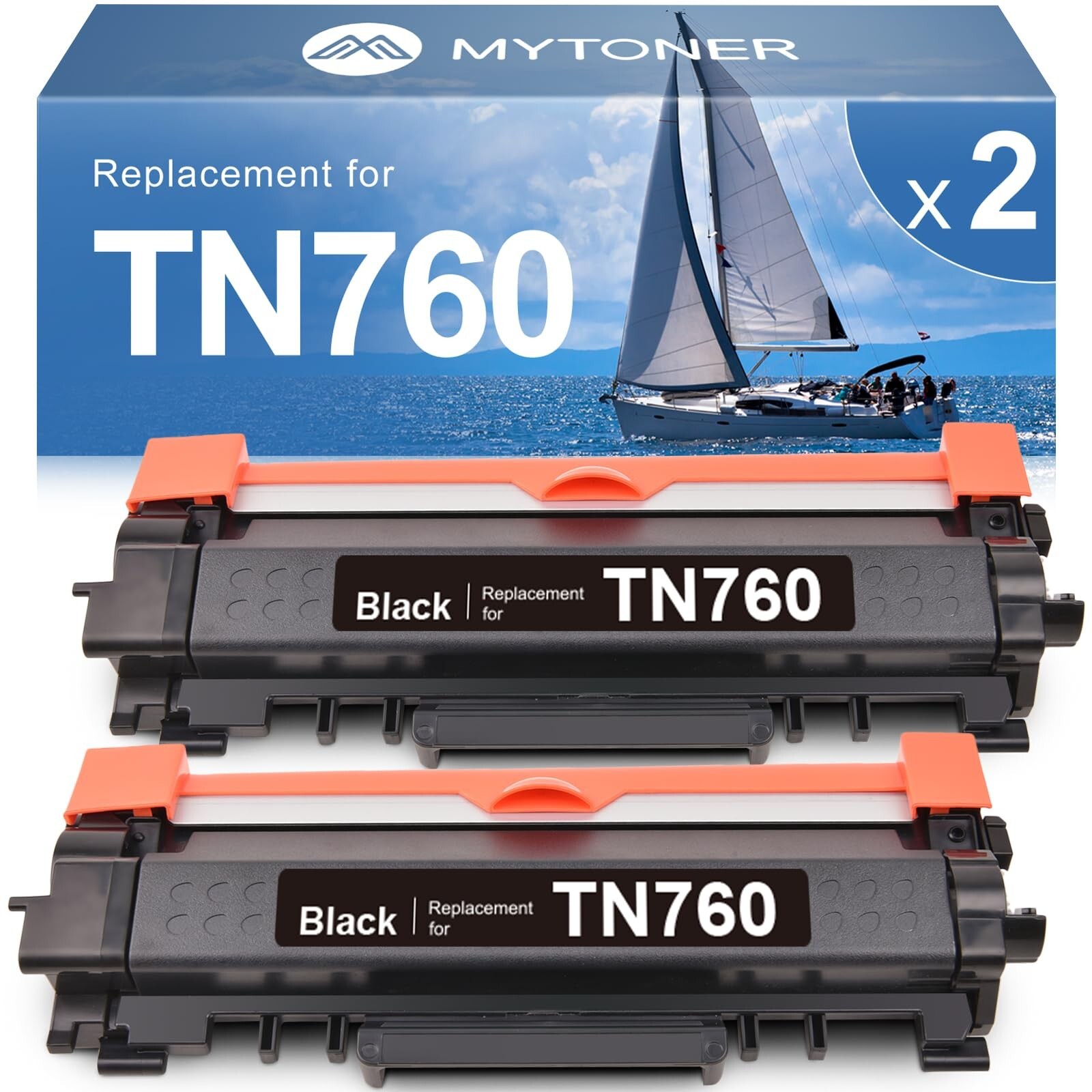 MYTONER TN760 TN-730 Toner Cartridge for Brother Printer Replacement for TN-7...