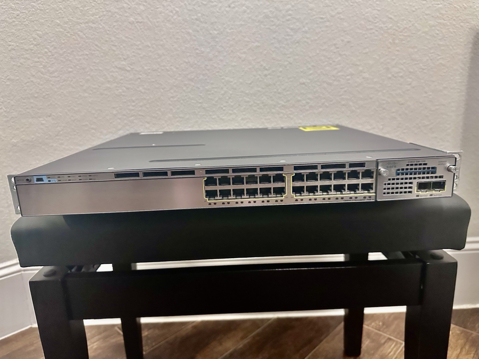 Cisco Catalyst WS-C3750X-24P-S 24PORT Gb PoE+ Switch C3KX-SM-10G C3KX-PWR-715WAC