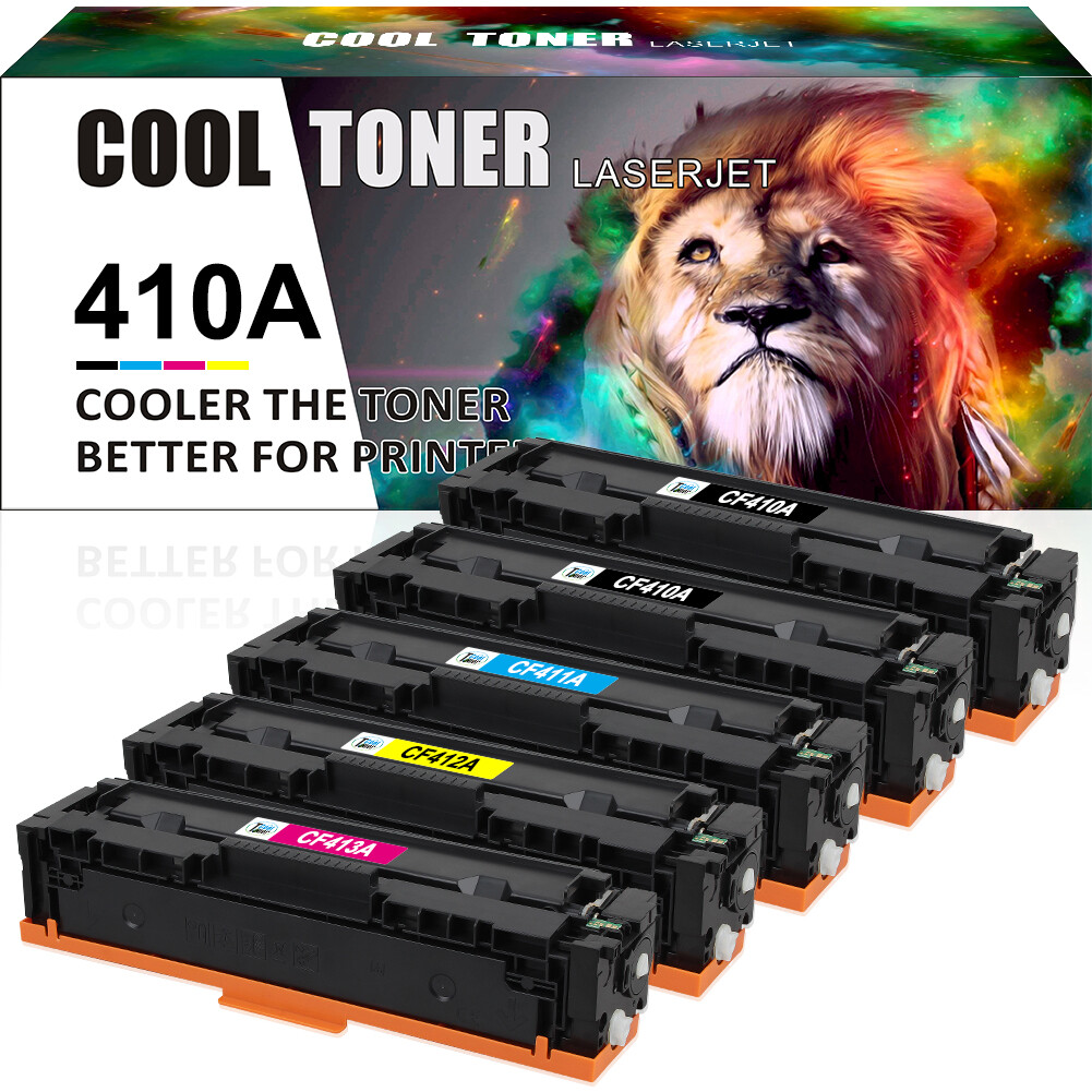 5x Compatible with HP 410A CF410A Toner Color LaserJet Pro MFP M477fdn M452nw