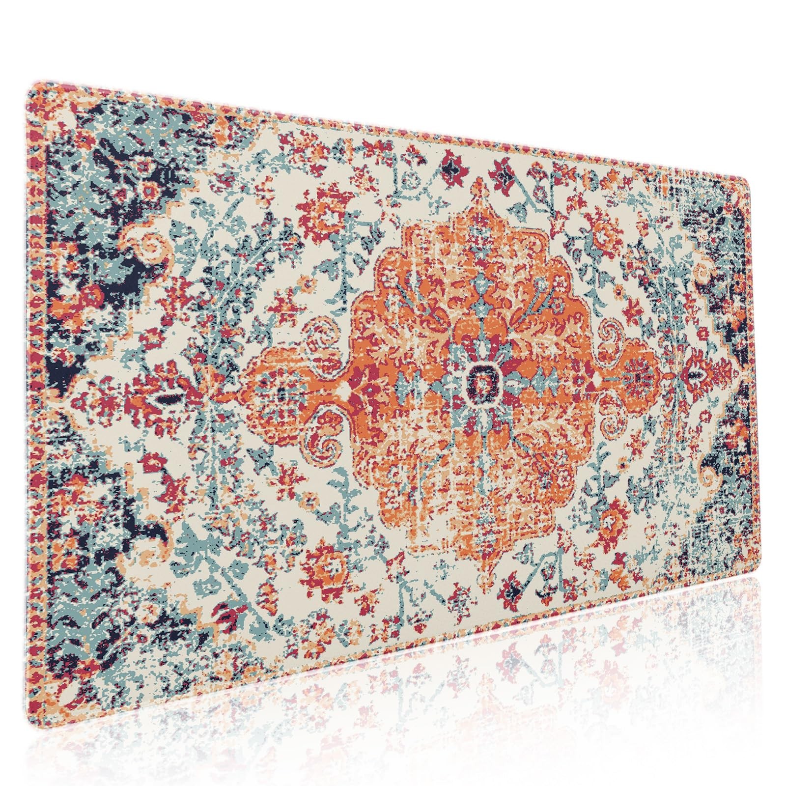 XXL Boho Mouse Pad 35.4x15.7 Inches Non-Slip Gaming Desk Mat Waterproof Surface
