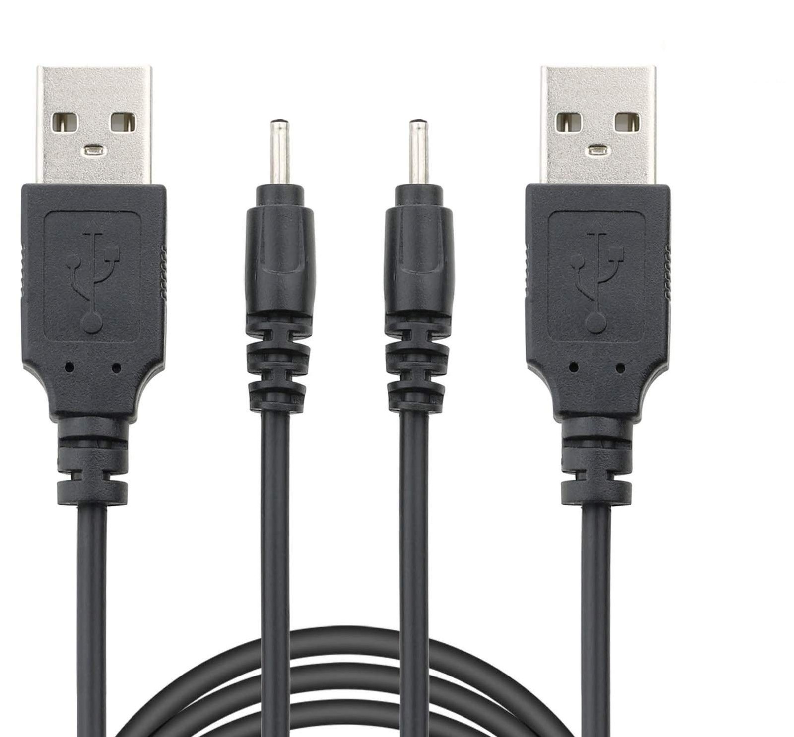 USB to DC 2.0mm Cable 3.3ft, 2.0 Type A Male x 0.6mm 5 Black