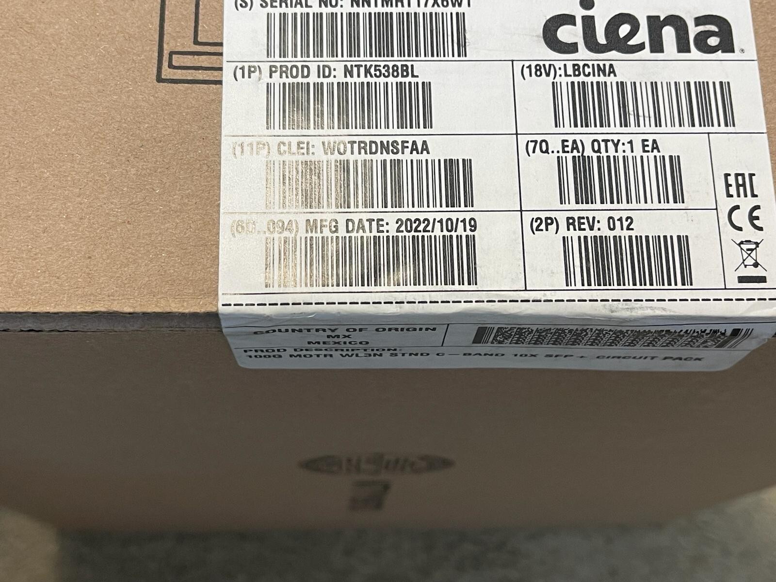 Ciena NTK538BL Two Years Warranty