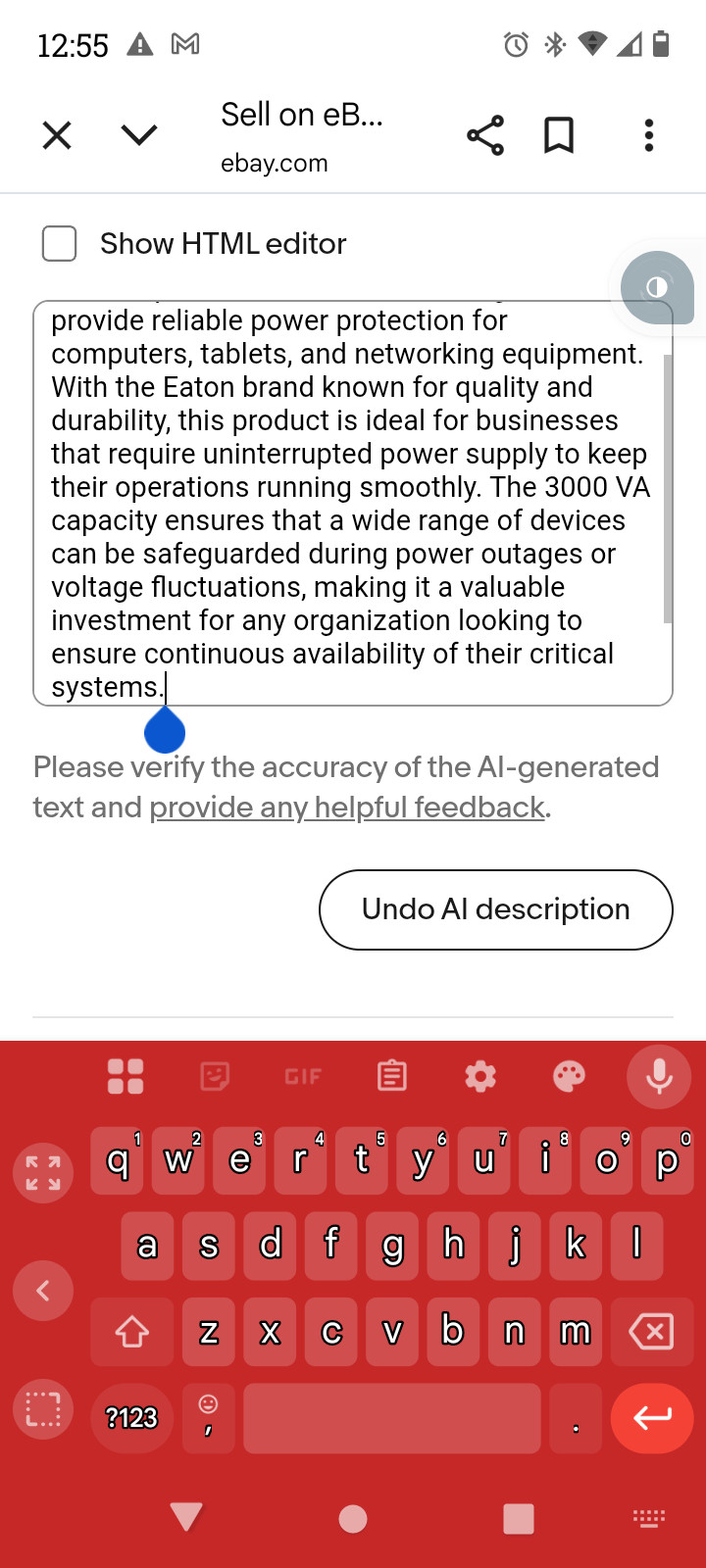 New EATON power pro rmxl30002u UPS Power Supply 2U, 3000VA / 2700W