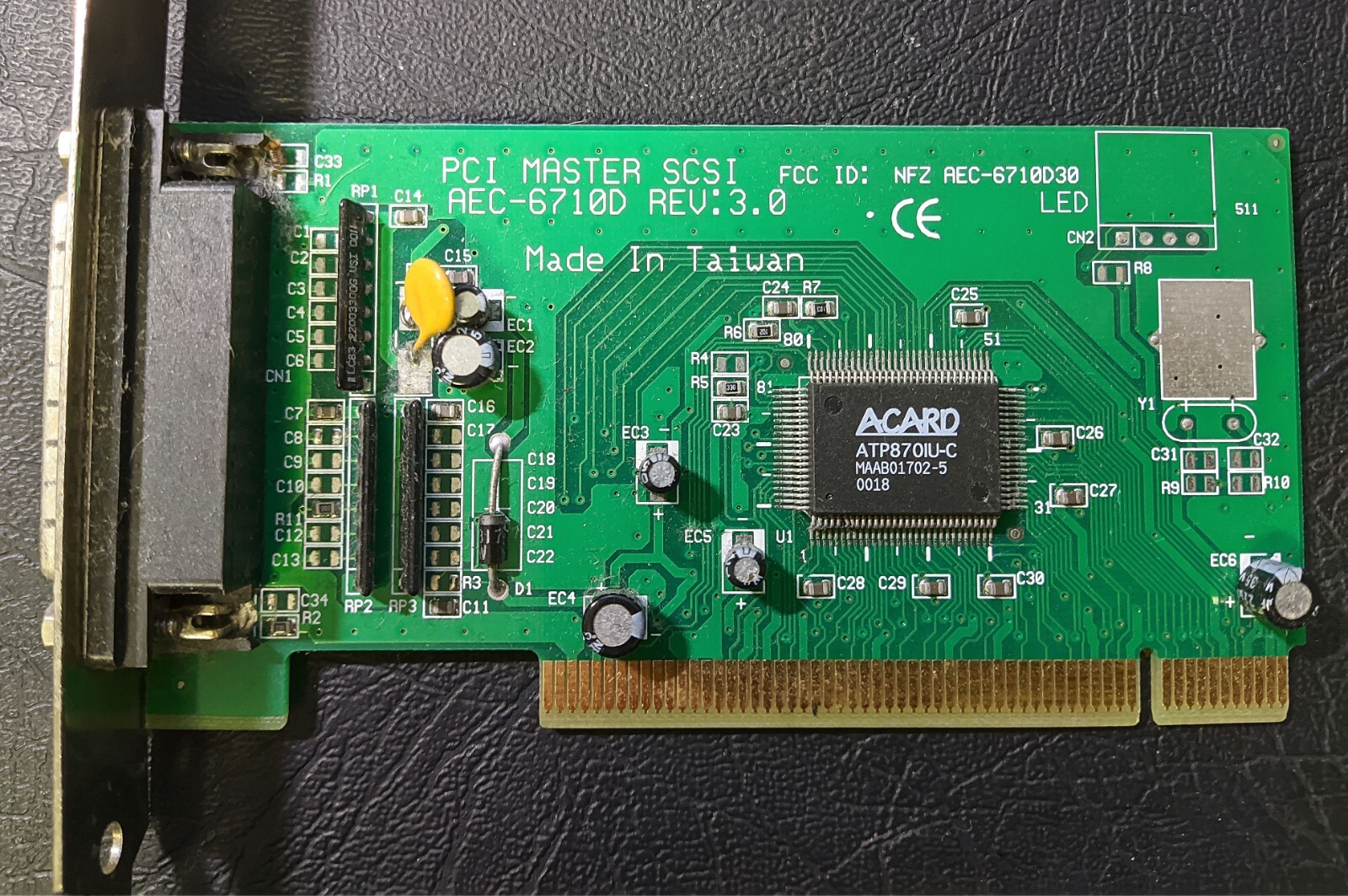 Acard AEC-6710D Rev 3.0 PCI Master SCSI Scanner Card Adapter ATP870IU-C