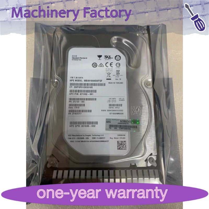 1PCS New 861691-B21 FOR HP 1TB SATA 6G 3.5 LFF Midline Smart Carrier HDD 862128