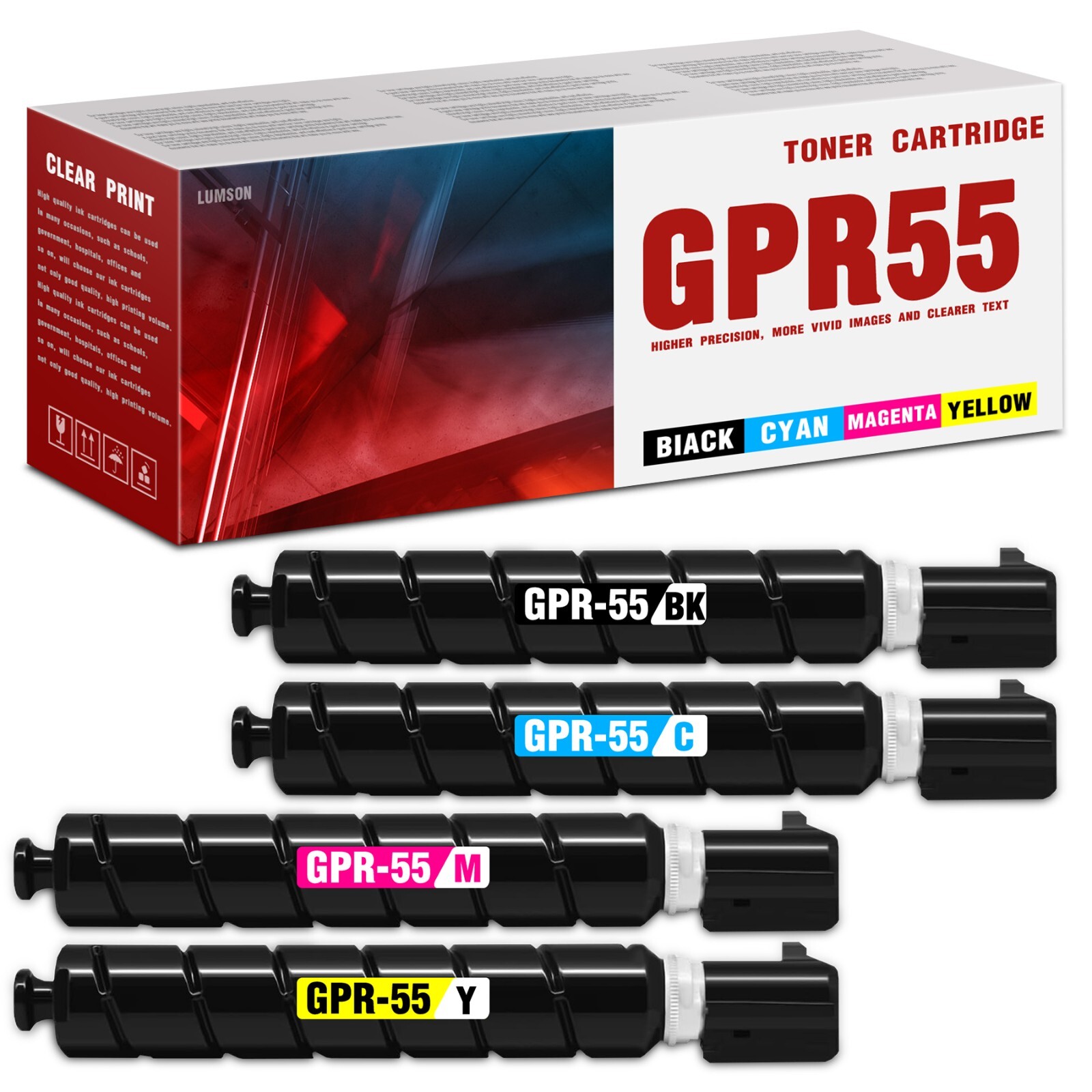 GPR-55 4-Pack Compatible Toner for Canon ImageRunner C5535i C5540i C5550i