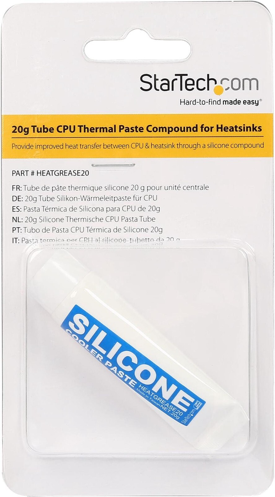 StarTech.com 20g Tube CPU Thermal Paste Grease Compound for Heatsinks Cooling