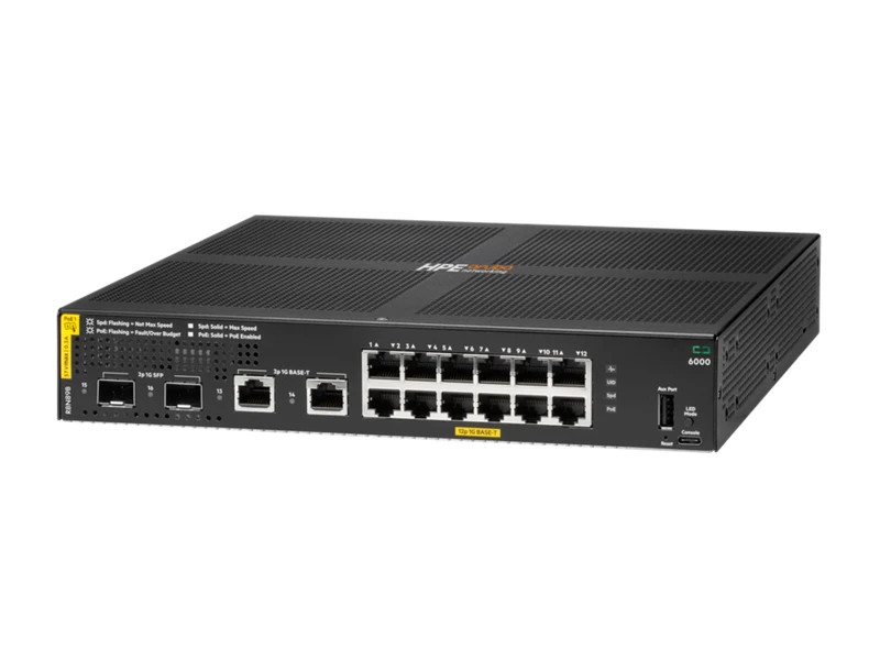 HPE R8N89B Aruba CX 6000 12p Class4 PoE Switch New Version of R8N89A New Sealed