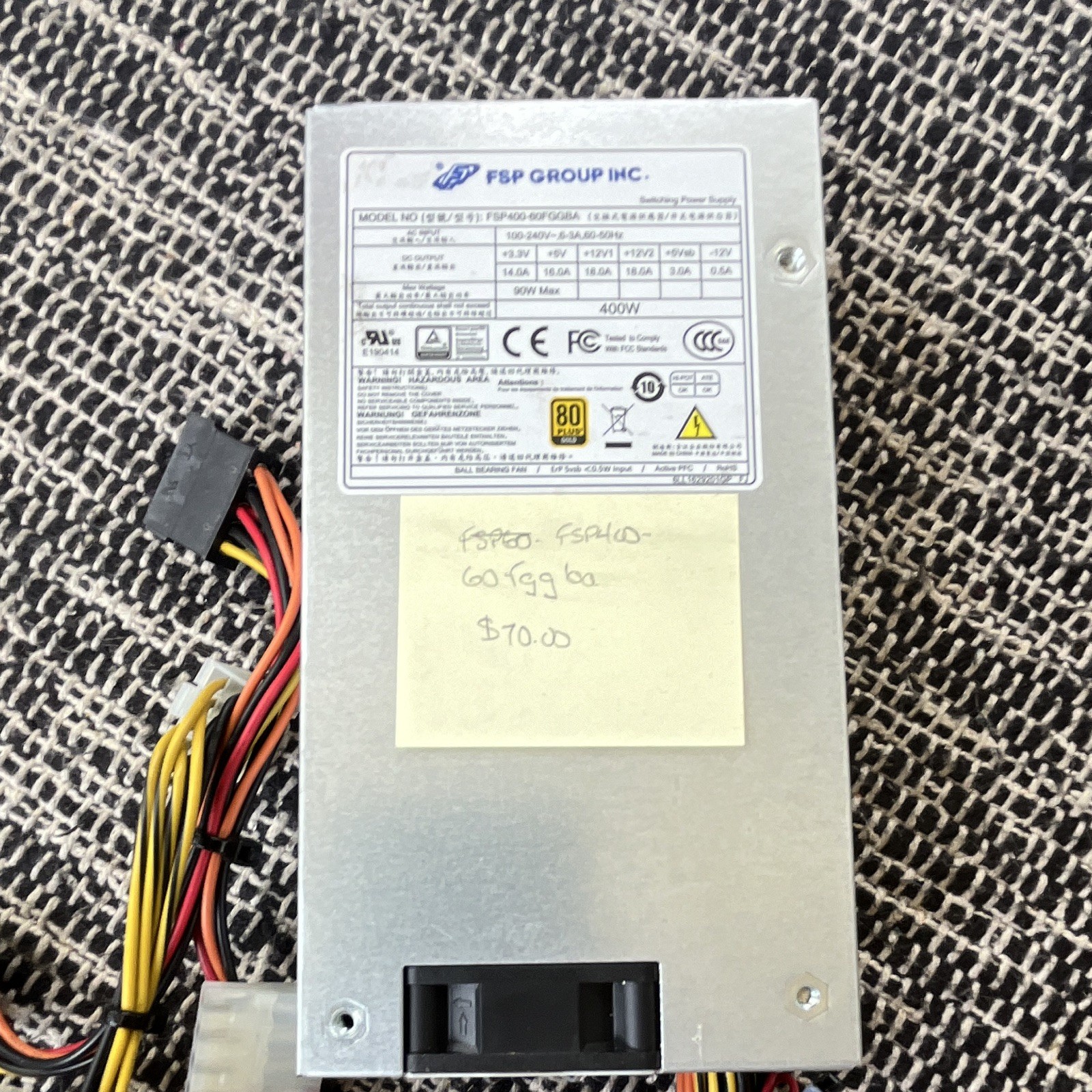 FSP Group Inc. 400W TFX 80 Plus Gold PSU for Dell OptiPlex FSP400-80FGGBA