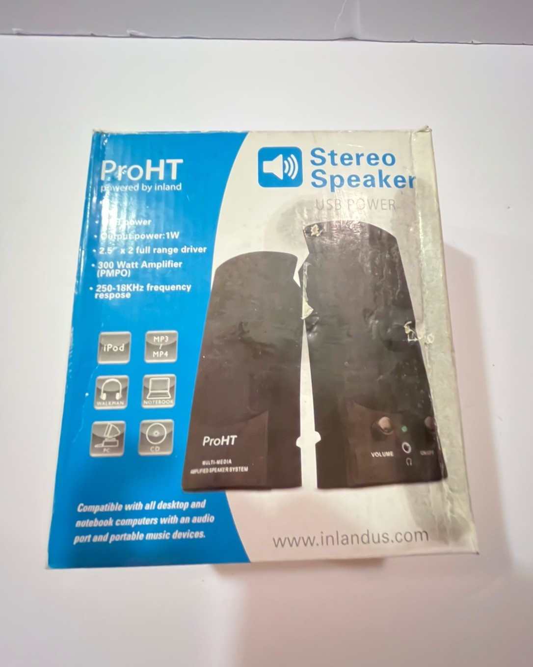 ProHT powered by inland Stereo Speakers, USB Power