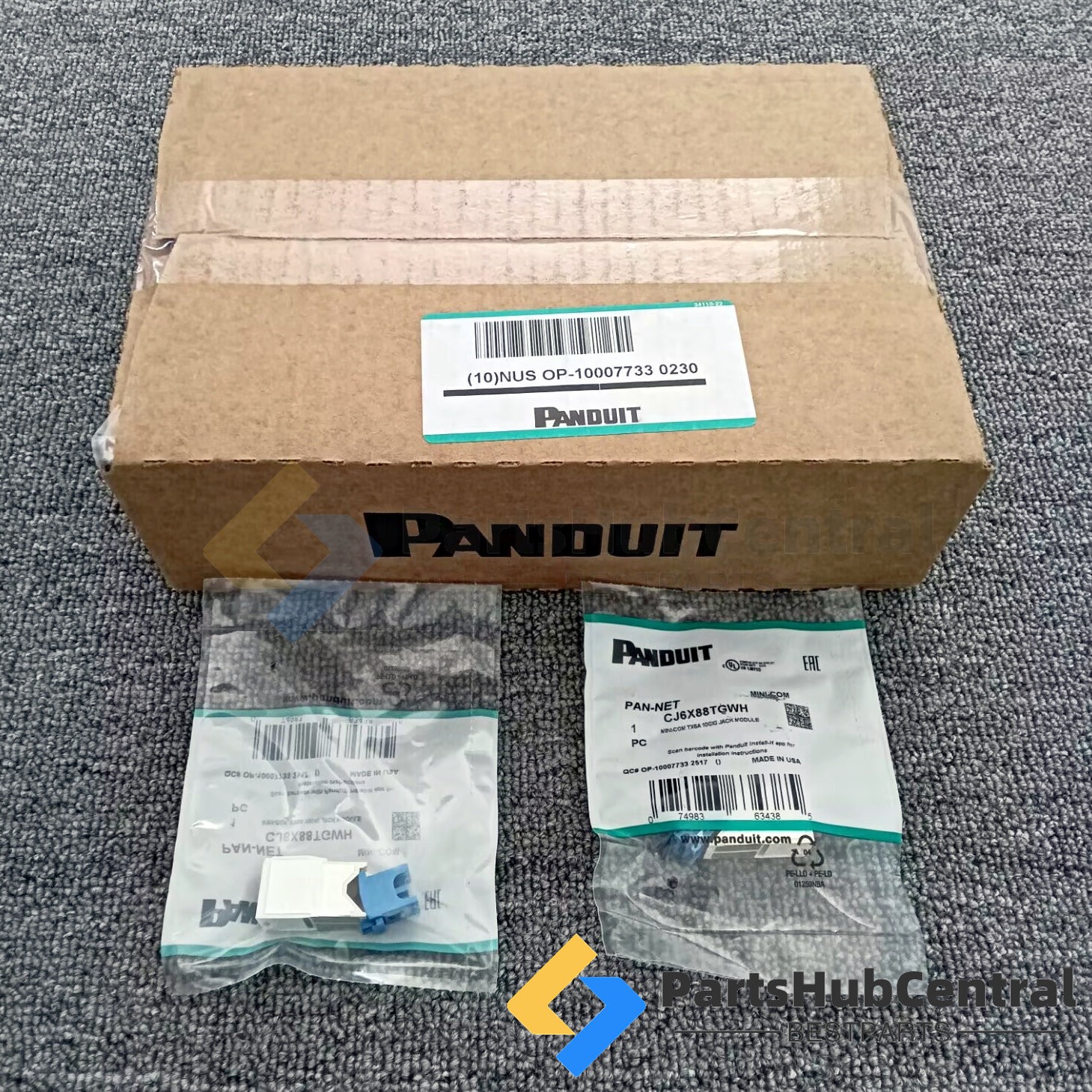 For Panduit CJ6X88TGWH Cat 6a Jack Module - Box of 50 White