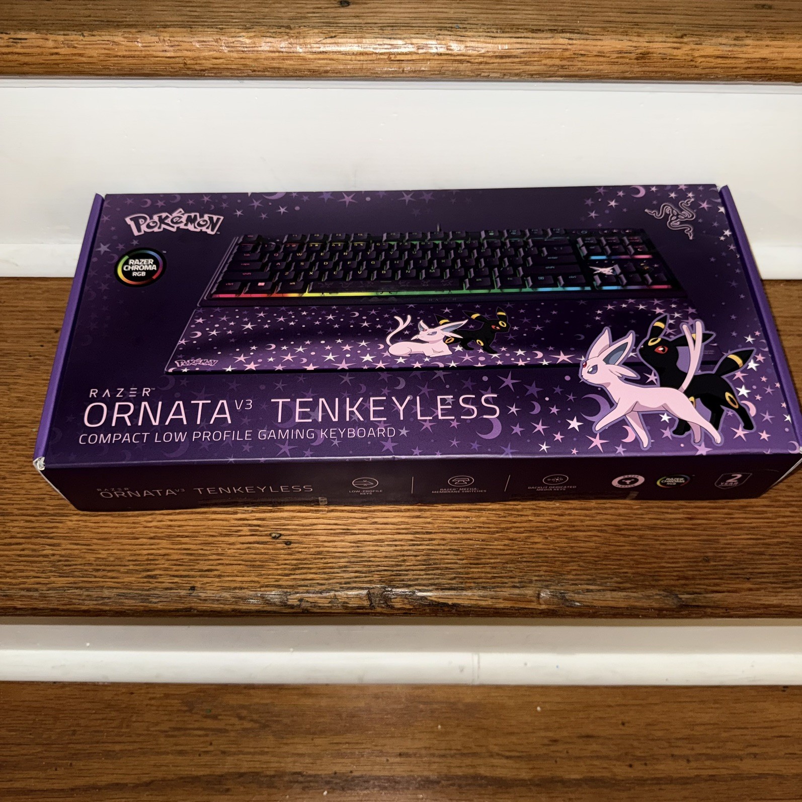 New Pokemon x Razer Ornata V3 X Tenkeyless Espeon & Umbreon Edition Keyboard NEW