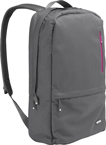 Incase - Campus Backpack for 15" Apple® MacBook® Pro - Dark Gray/Pink Berry