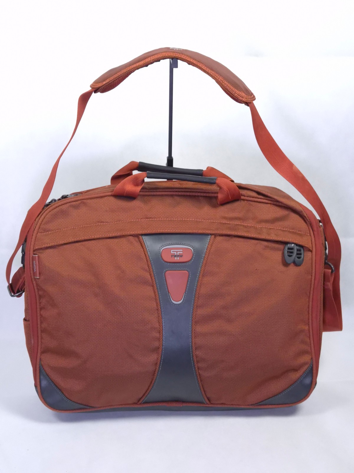 Vintage TUMI T-Tech Pulse Laptop Case ORANGE 5514FLM Briefcase Shoulder Strap