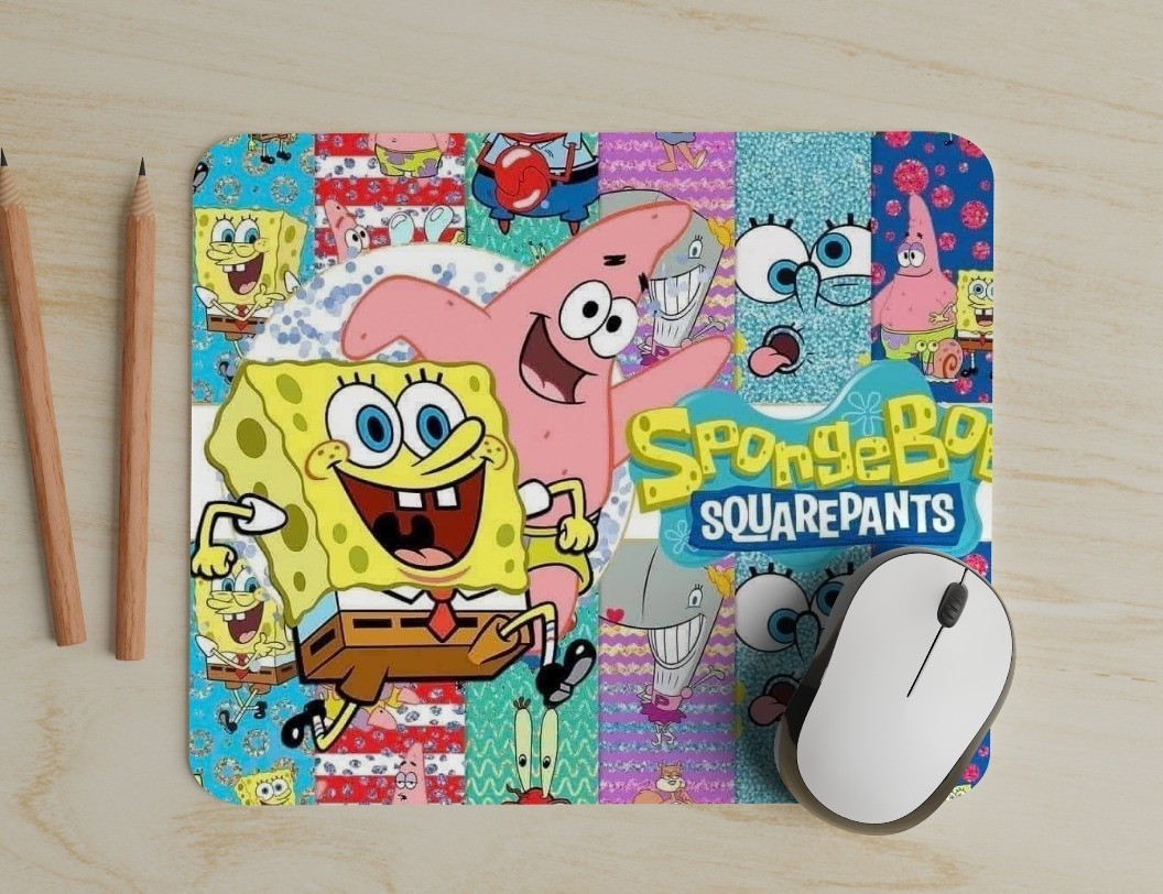 Spongebob Inspired Mouse Pad great for Office or Gaming Personalize